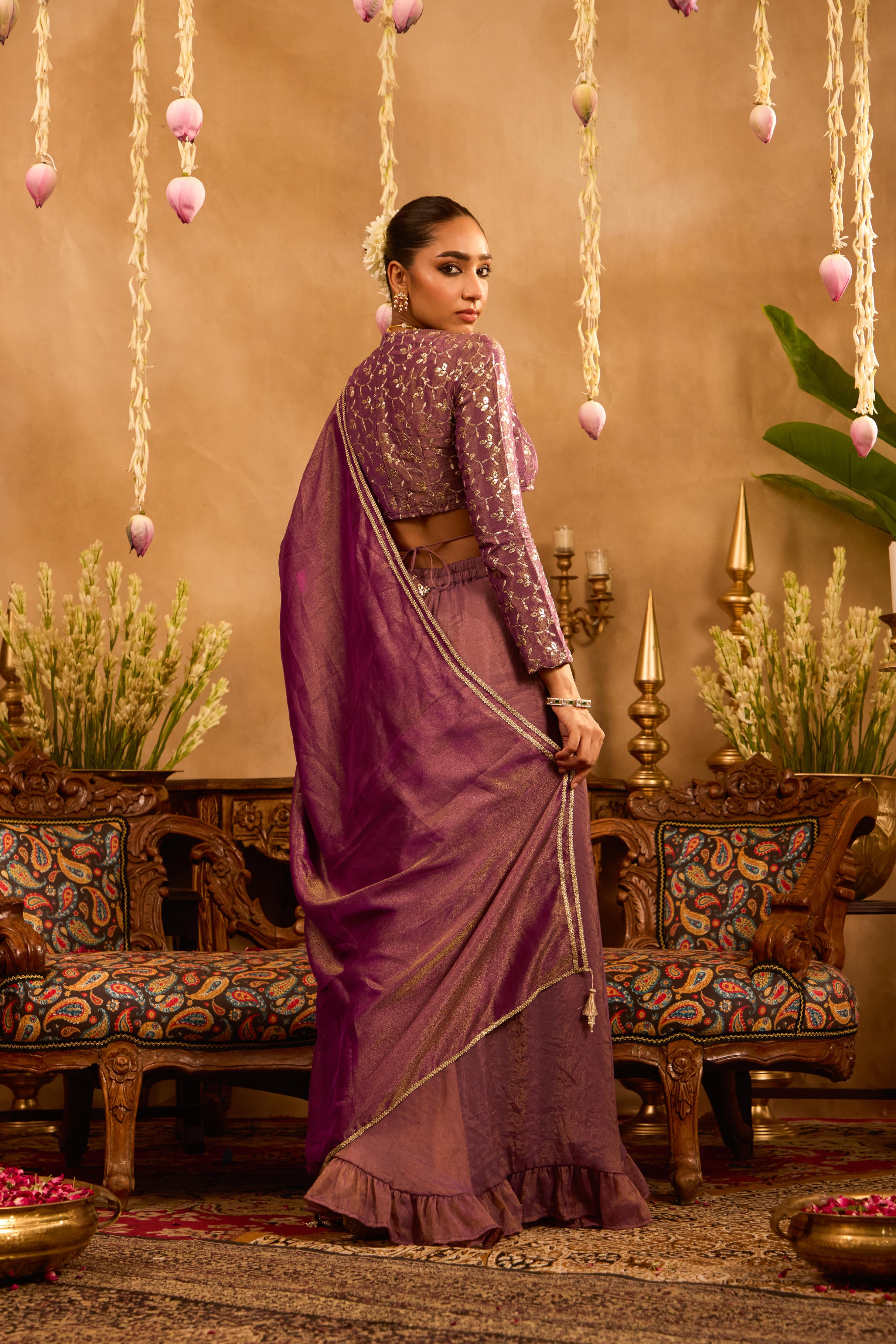 Mastaani Berry Dusk Lehenga Set