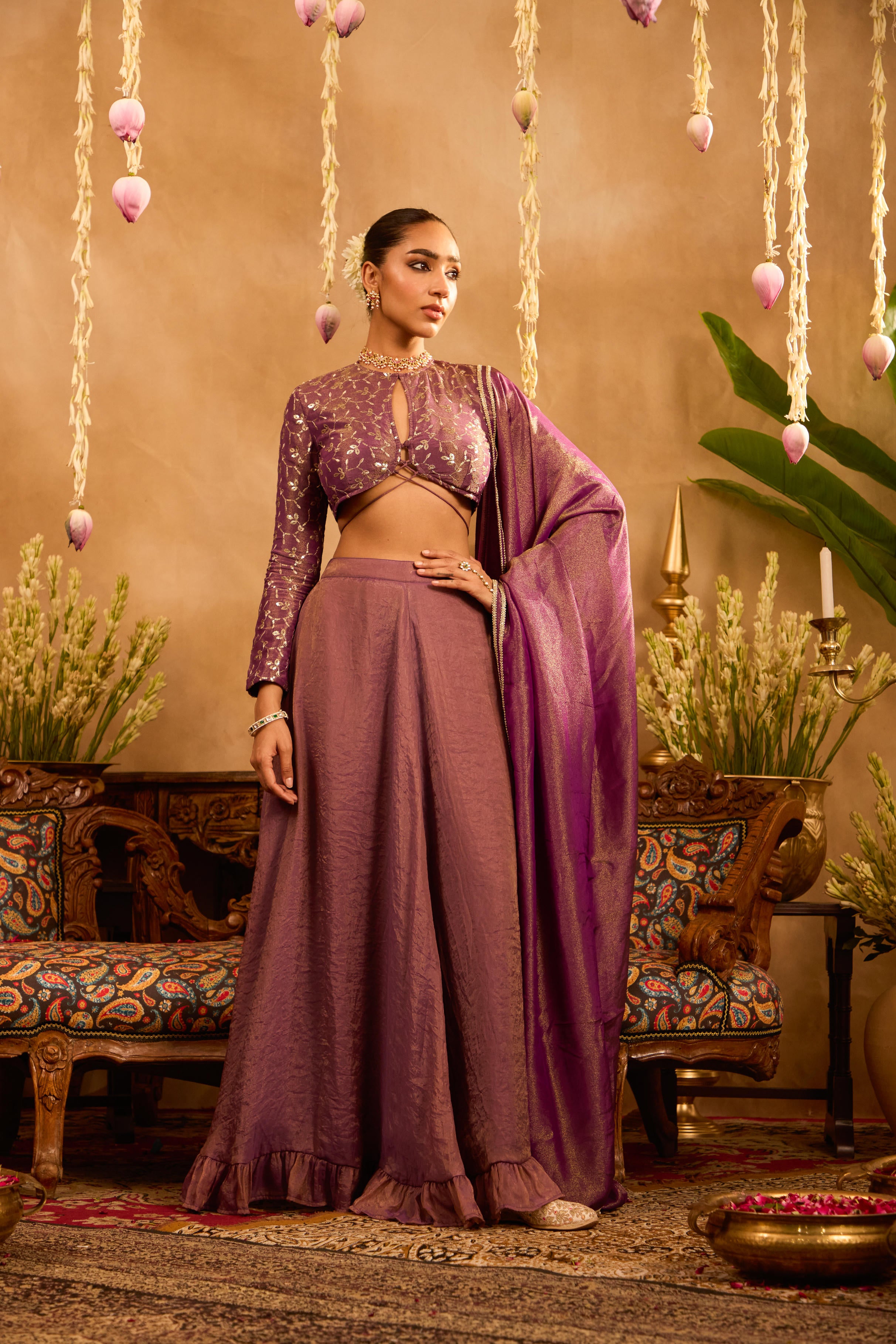 Mastaani Berry Dusk Lehenga Set