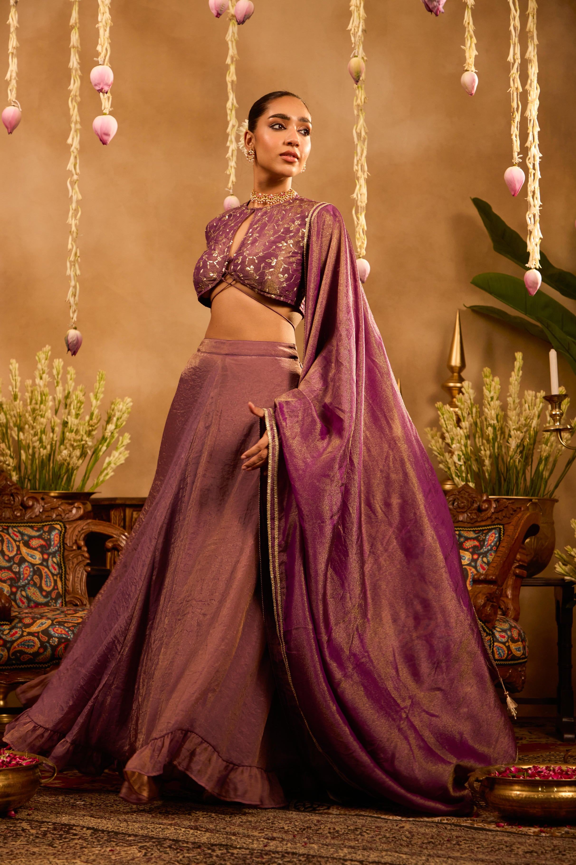Mastaani Berry Dusk Lehenga Set