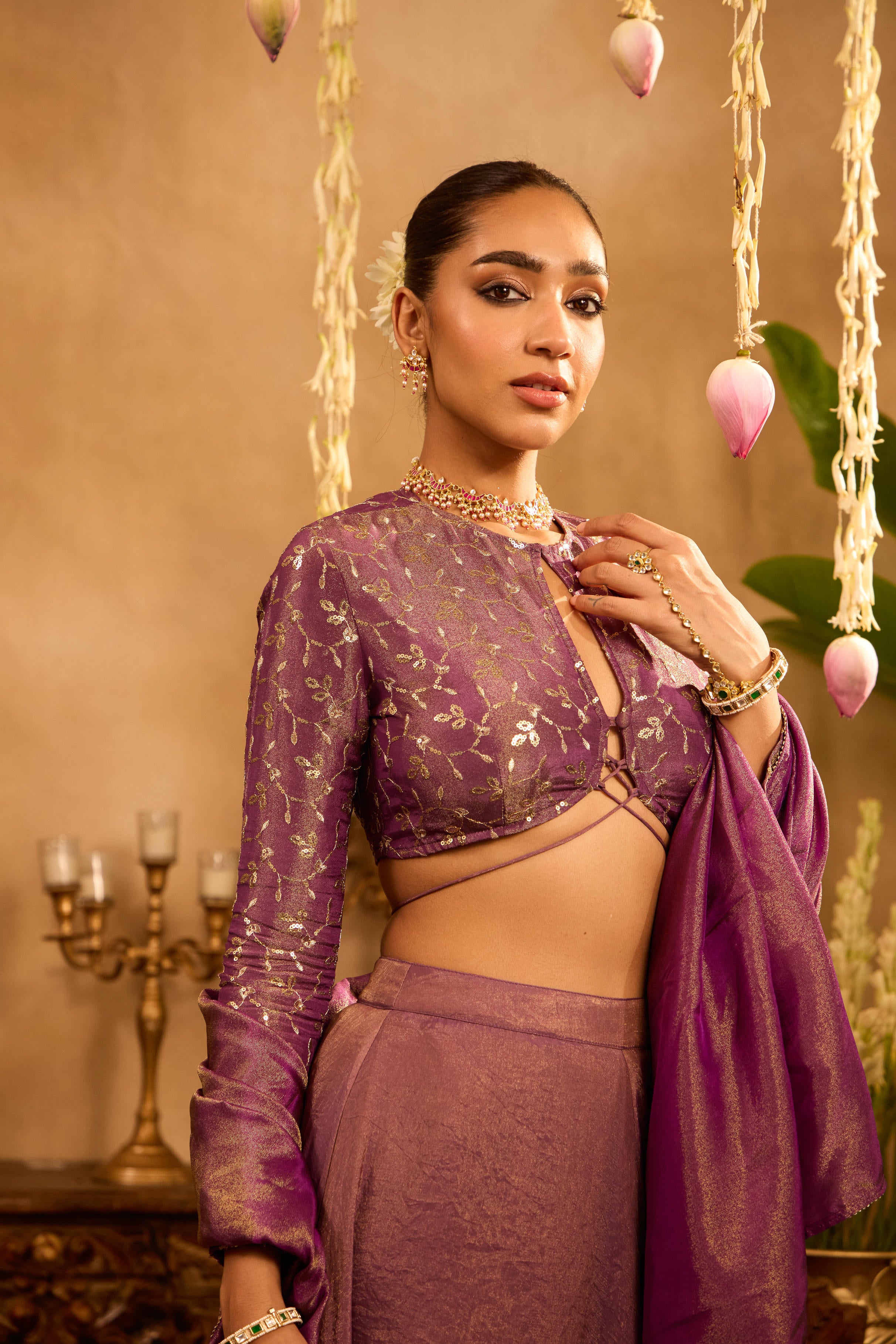 Mastaani Berry Dusk Lehenga Set