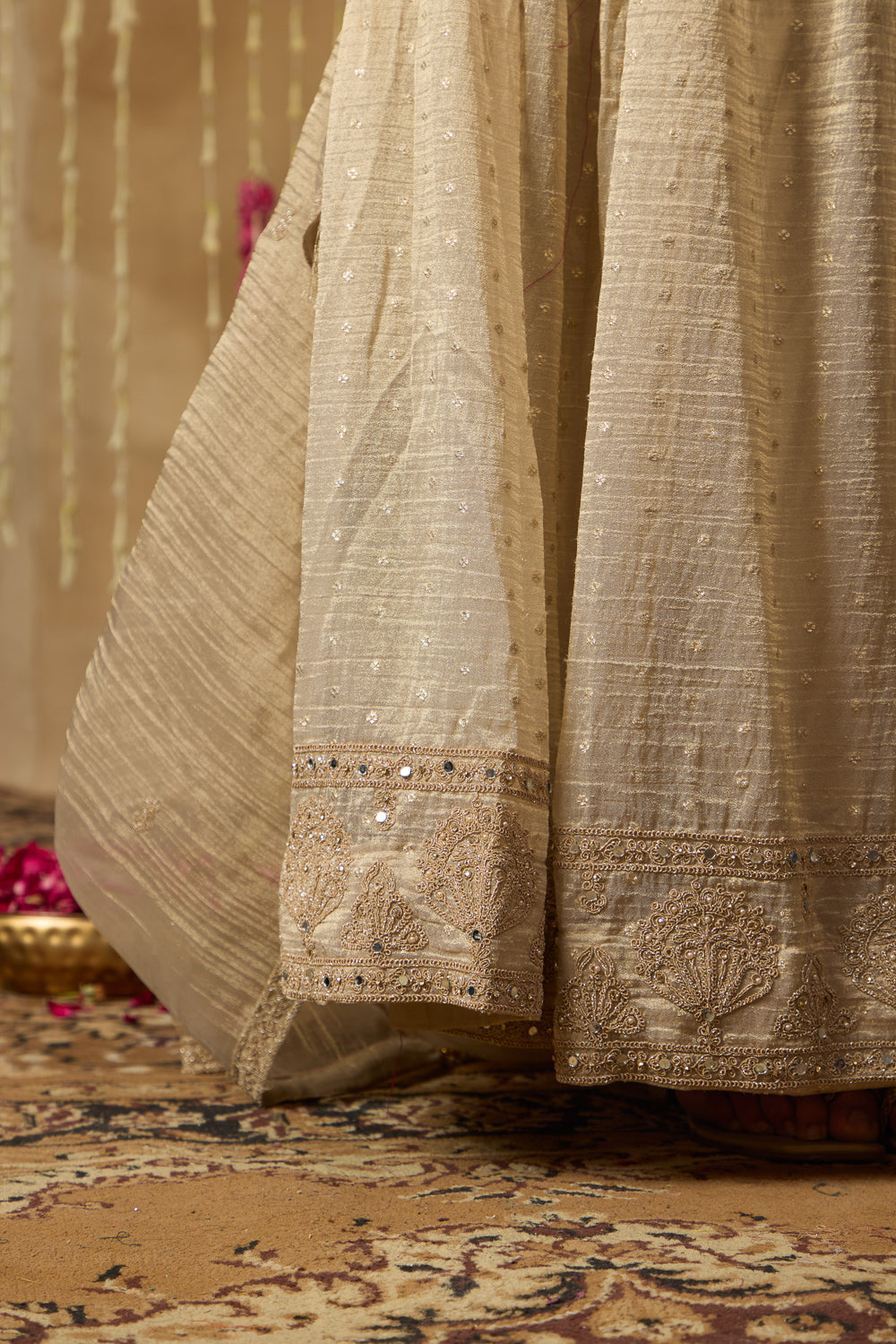 Jhoom Sand Shimmer Lehenga Set