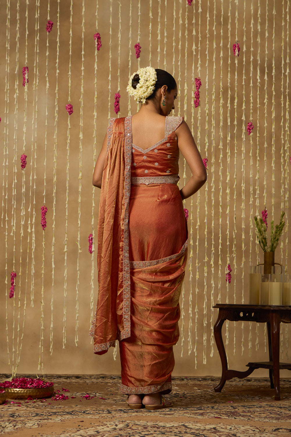 Jhoom Amber Mirror Saree Set