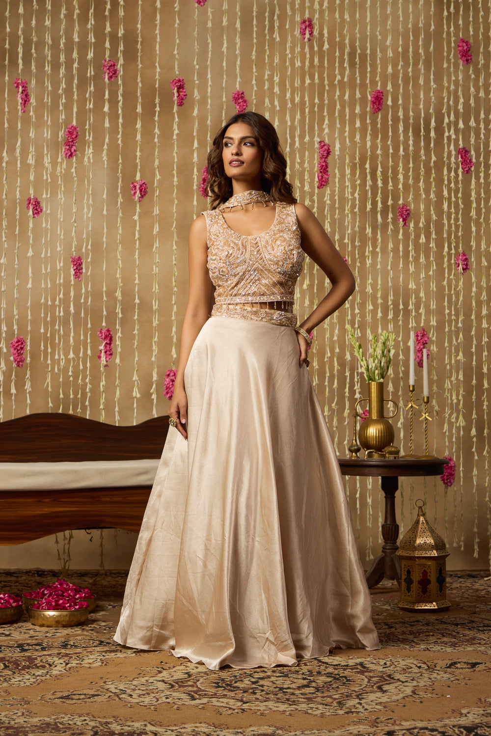 Jhoom Moonlit Ivory Lehenga Set