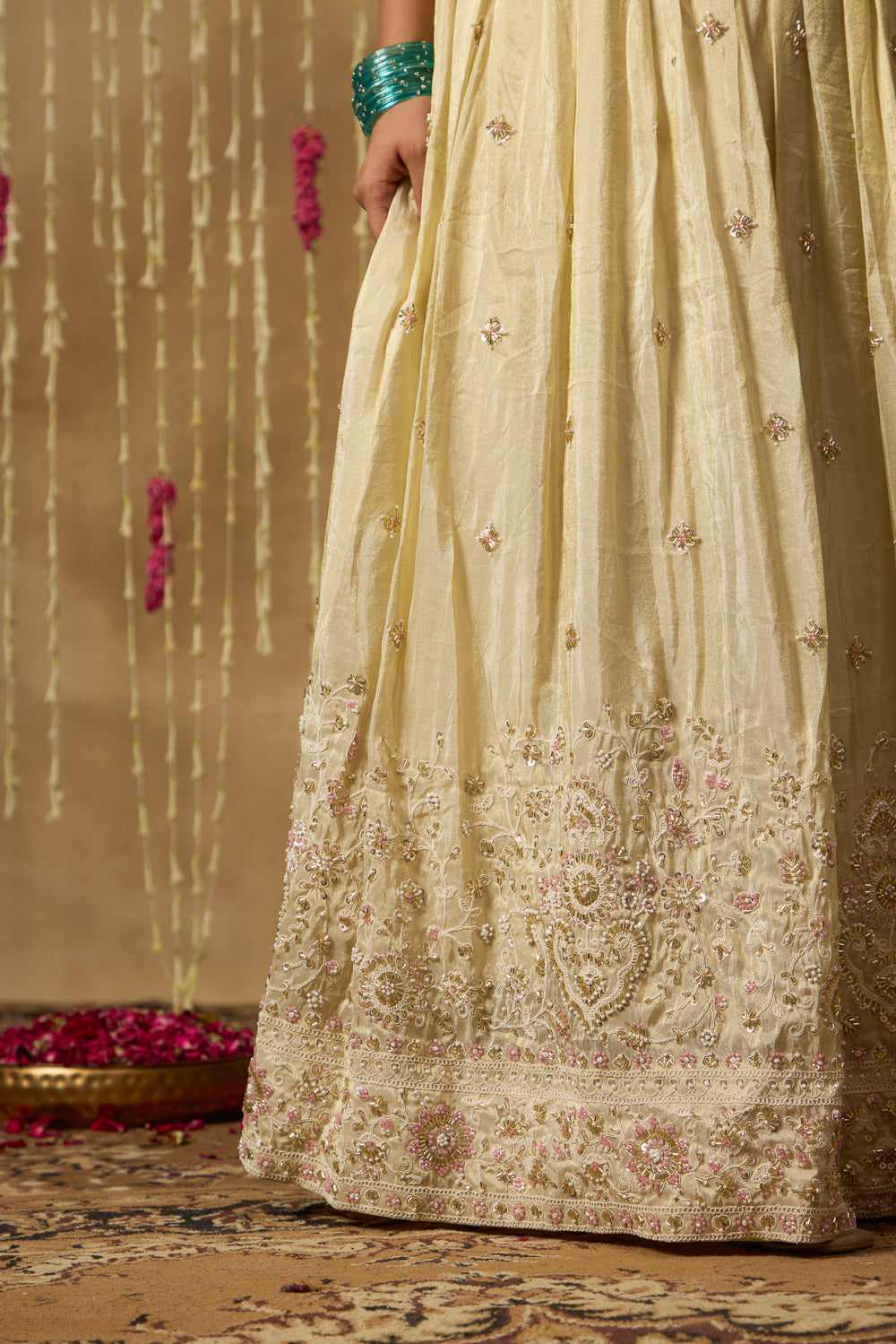 Jhoom Ivory Sequin Lehenga Set