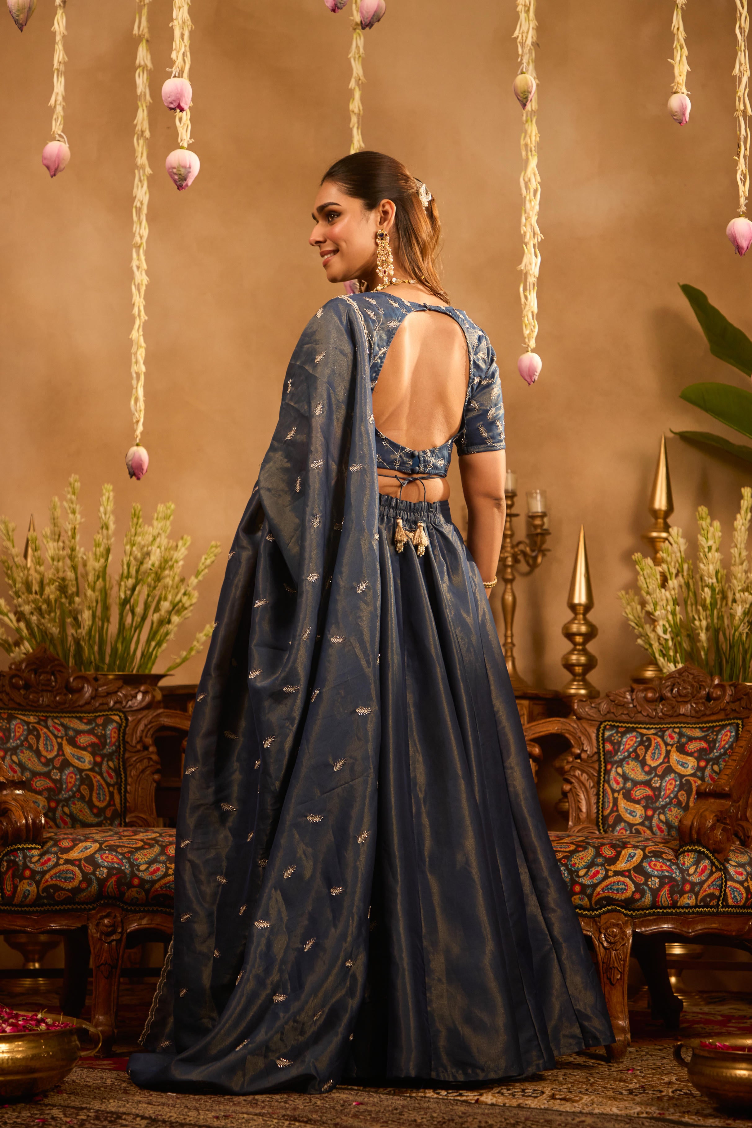 Mastaani Midnight Blue Signature Lehenga Set