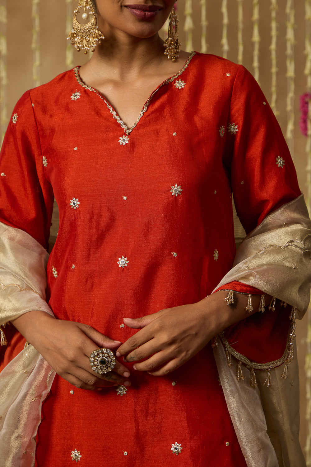 Jhoom Vermilion Farshi Set