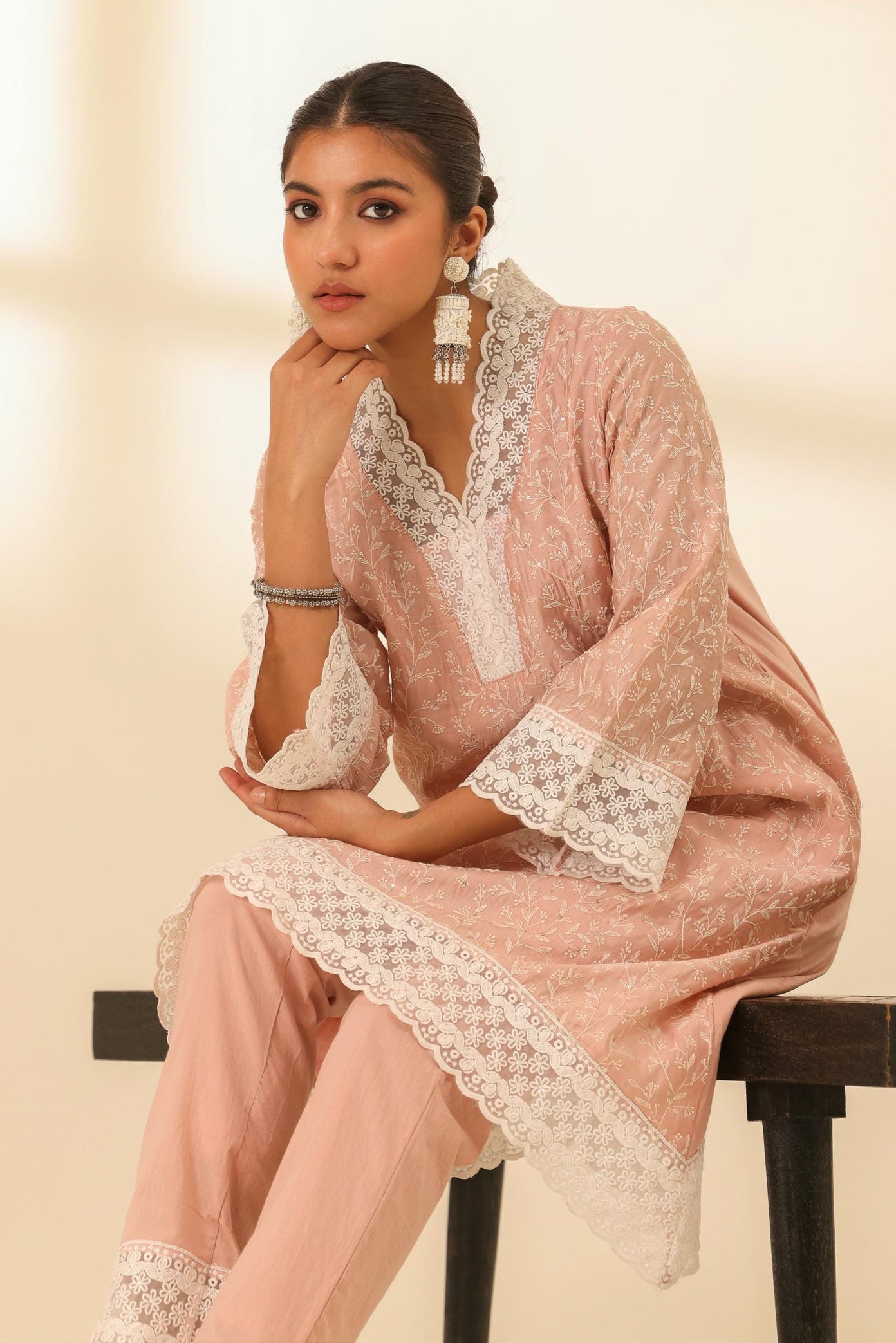 Rangrez Petal Pink Straight Pant