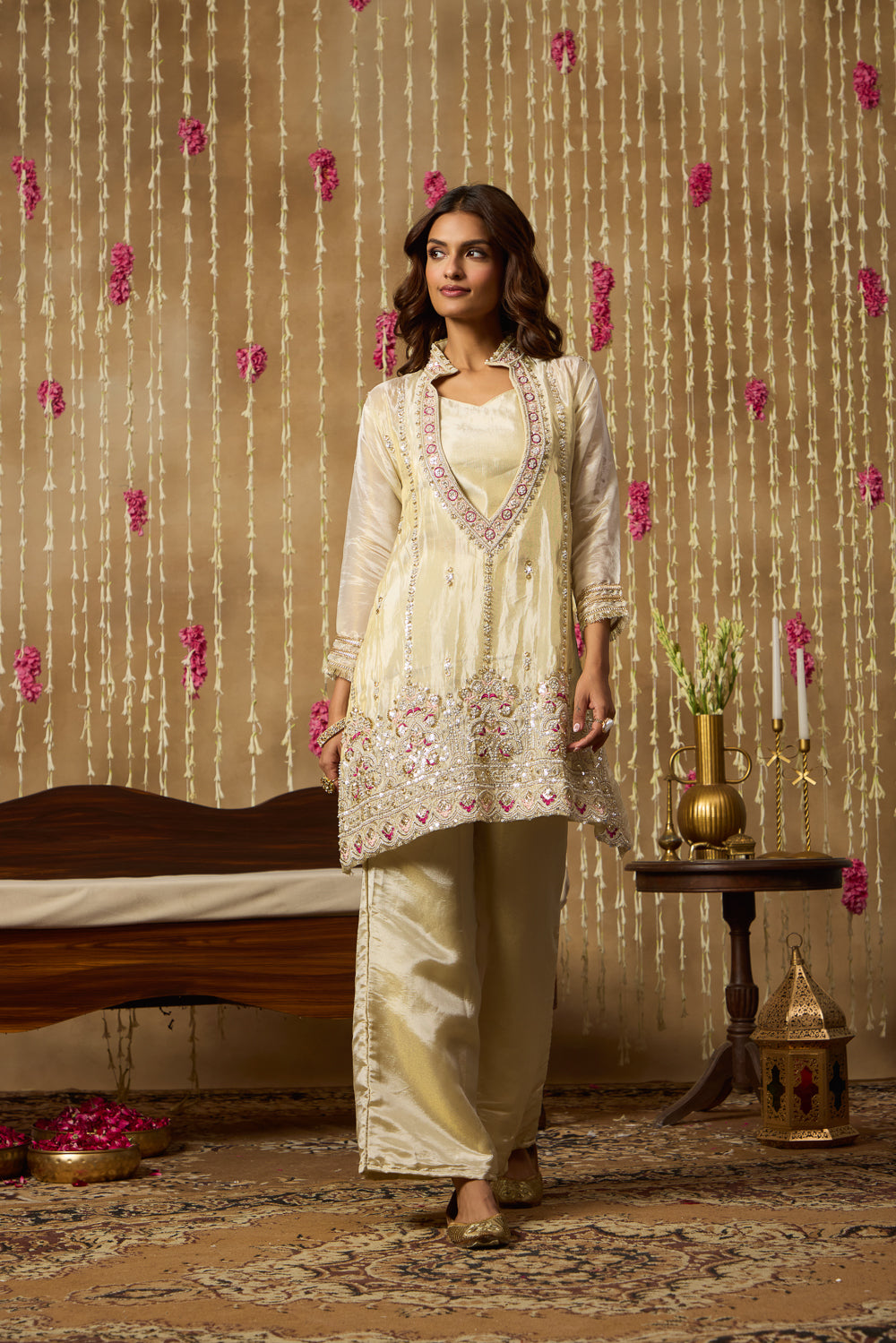 Jhoom Ivory Embroidered Kurta Set