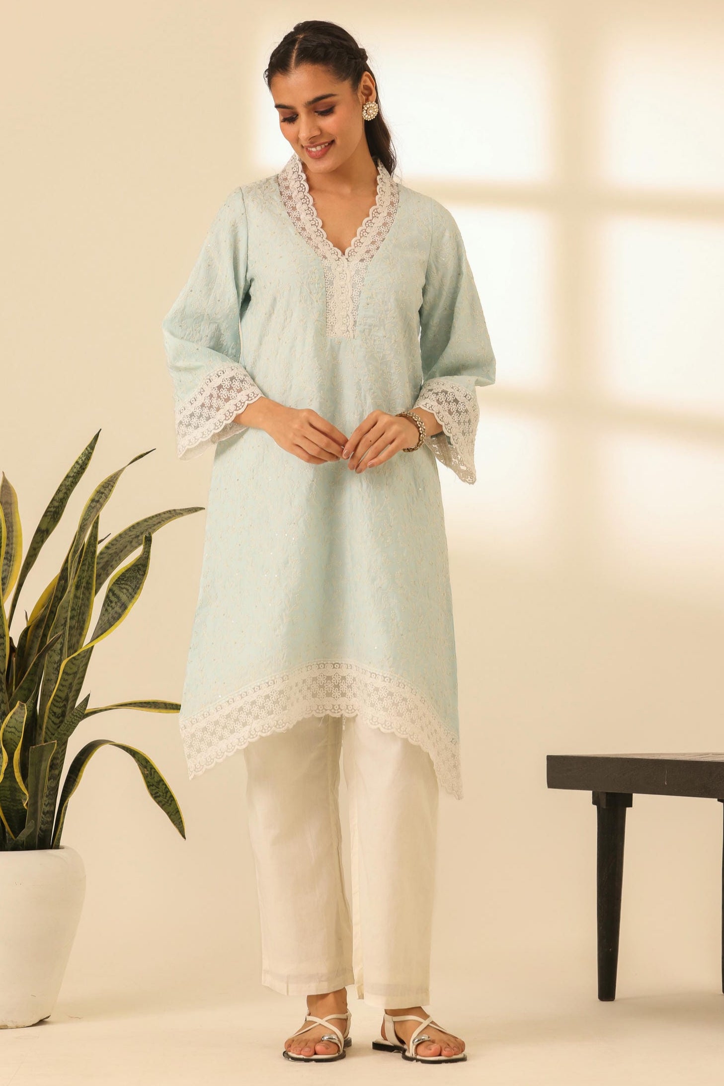 Rangrez Sky Kiss Desi Tilt Kurta