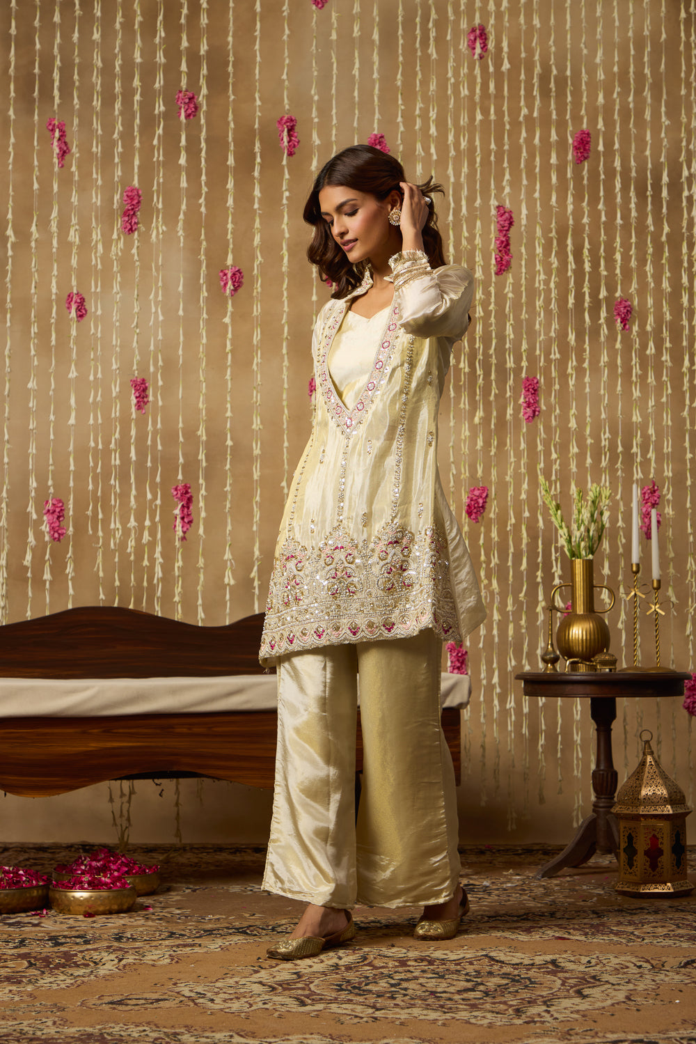 Jhoom Ivory Embroidered Kurta Set