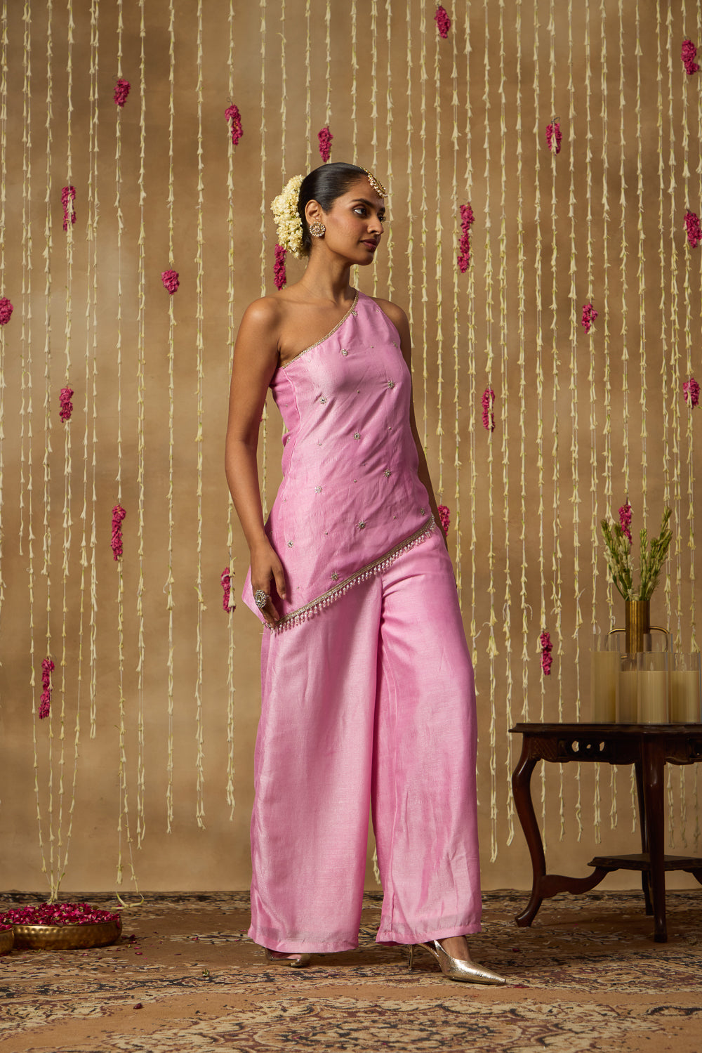 Jhoom Pink Pearl kurta Set