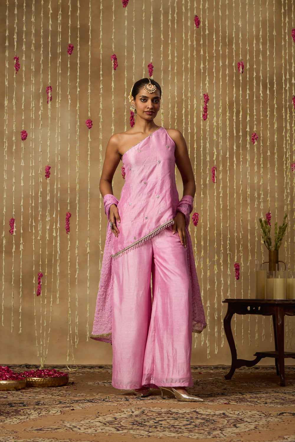 Jhoom Pink Pearl kurta Set