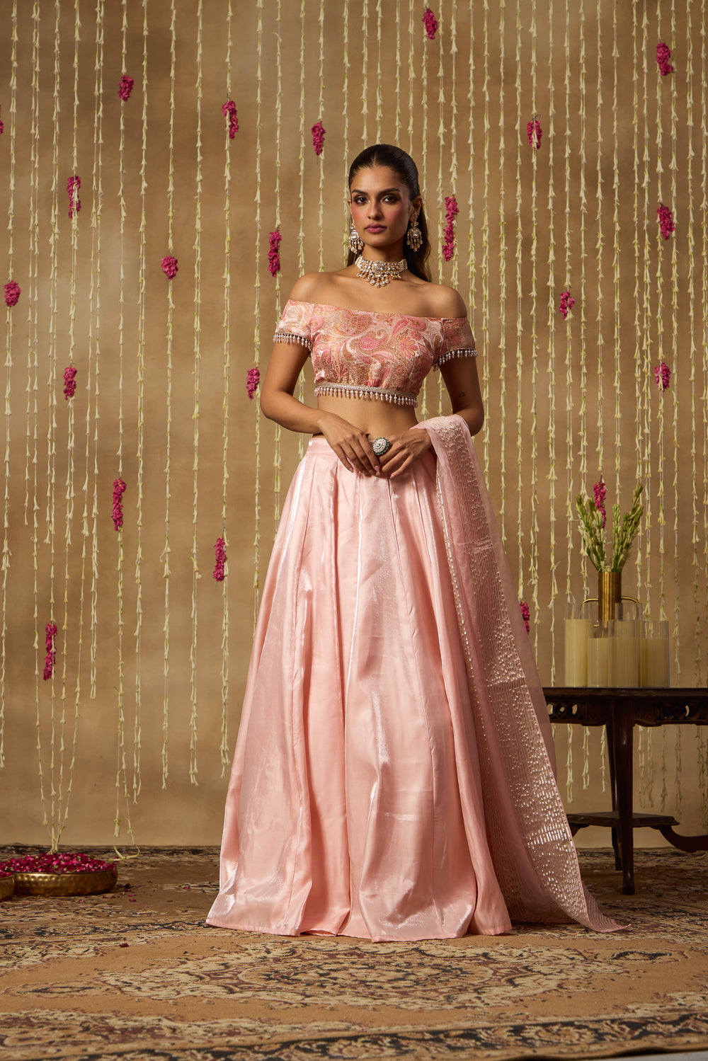 Jhoom Blush Mosaic Lehenga Set