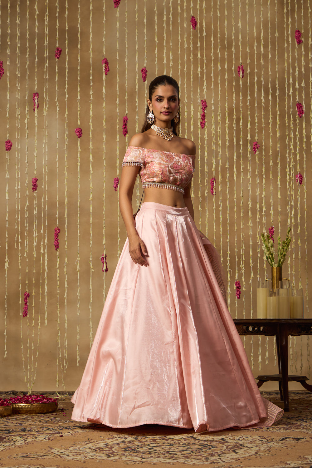 Jhoom Blush Mosaic Lehenga Set