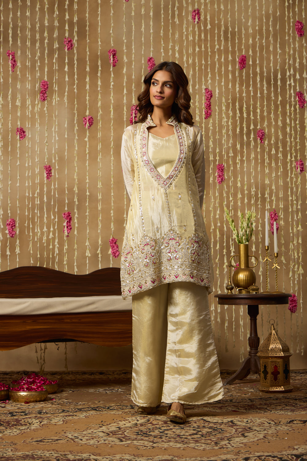 Jhoom Ivory Embroidered Kurta Set