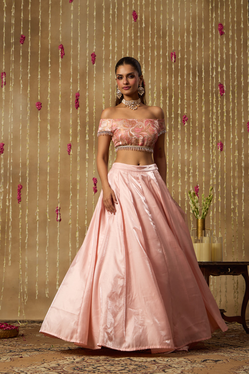 Jhoom Blush Mosaic Lehenga Set