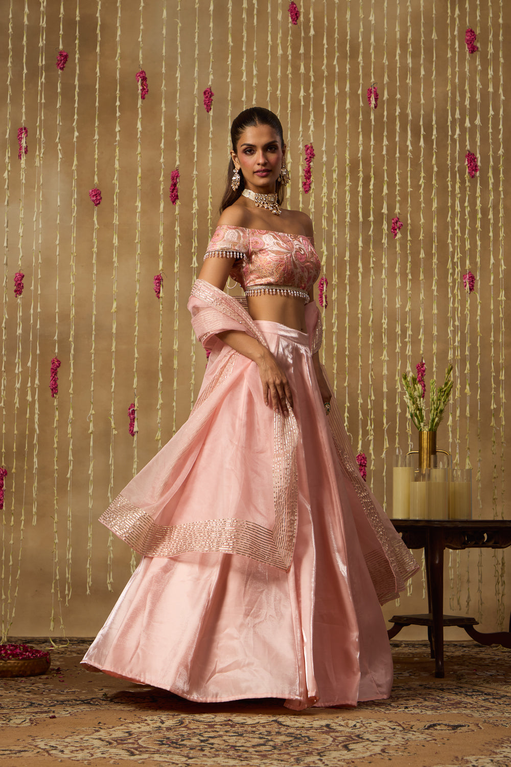 Jhoom Blush Mosaic Lehenga Set