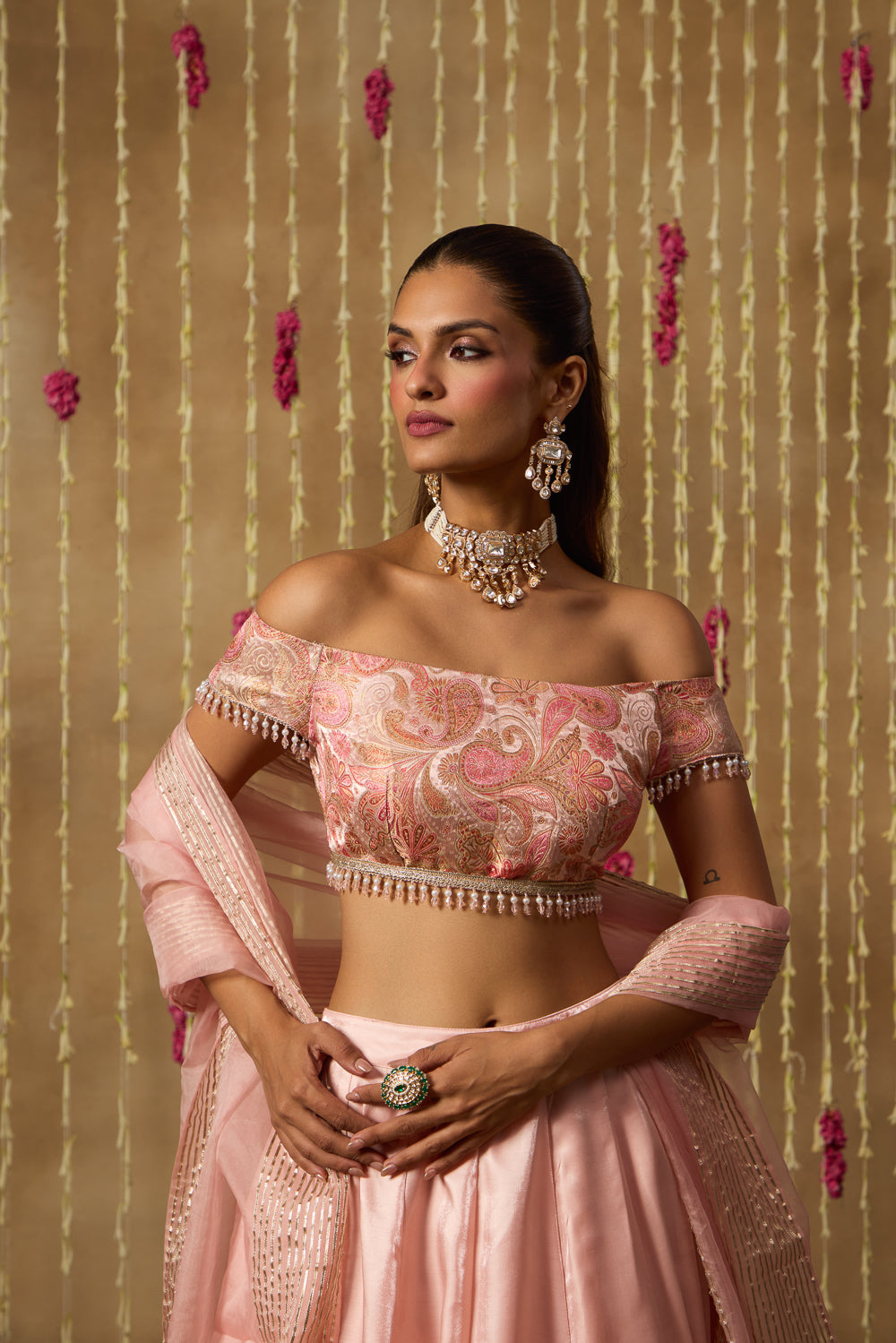 Jhoom Blush Mosaic Lehenga Set