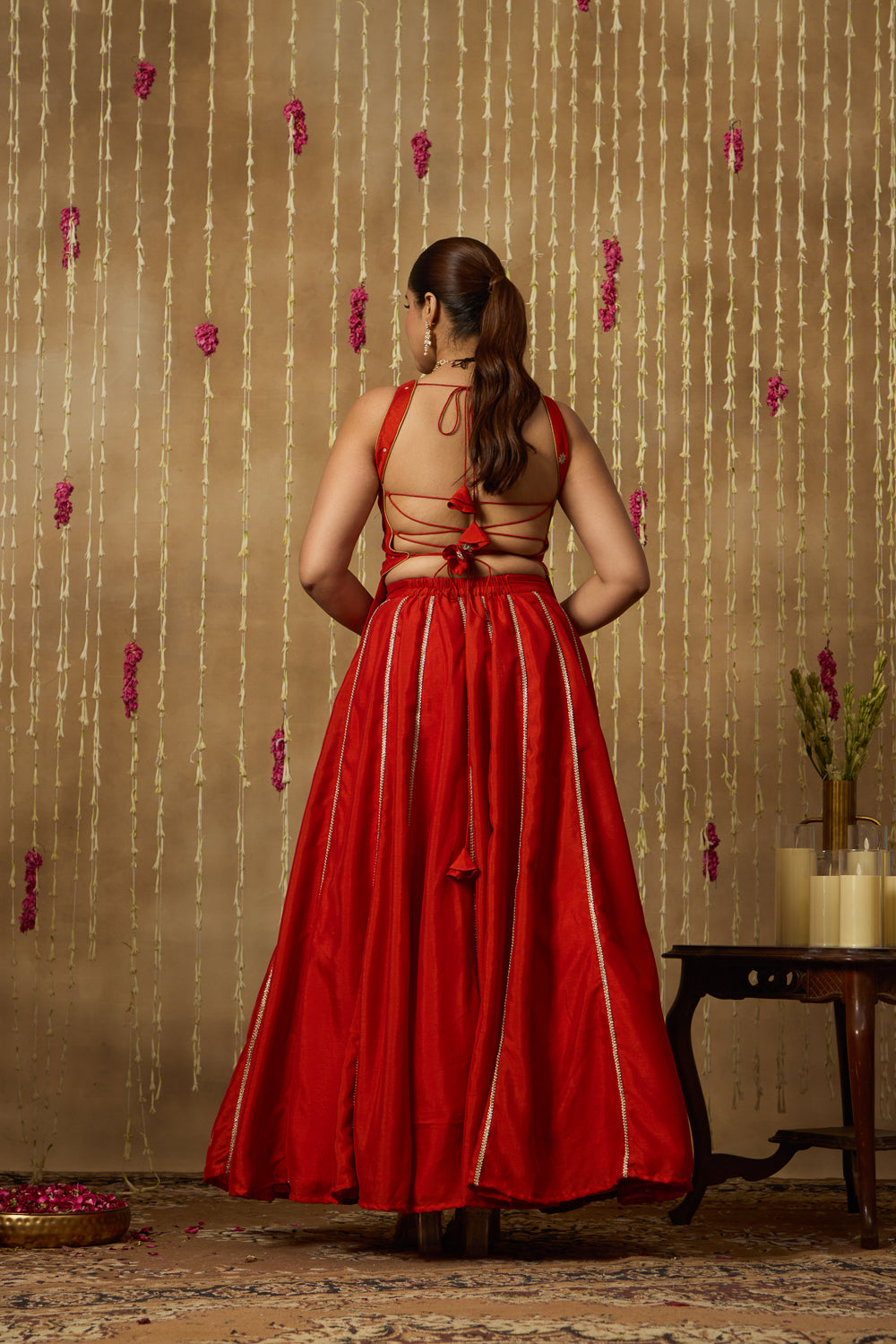 Jhoom Vermilion Jewel Lehenga Set