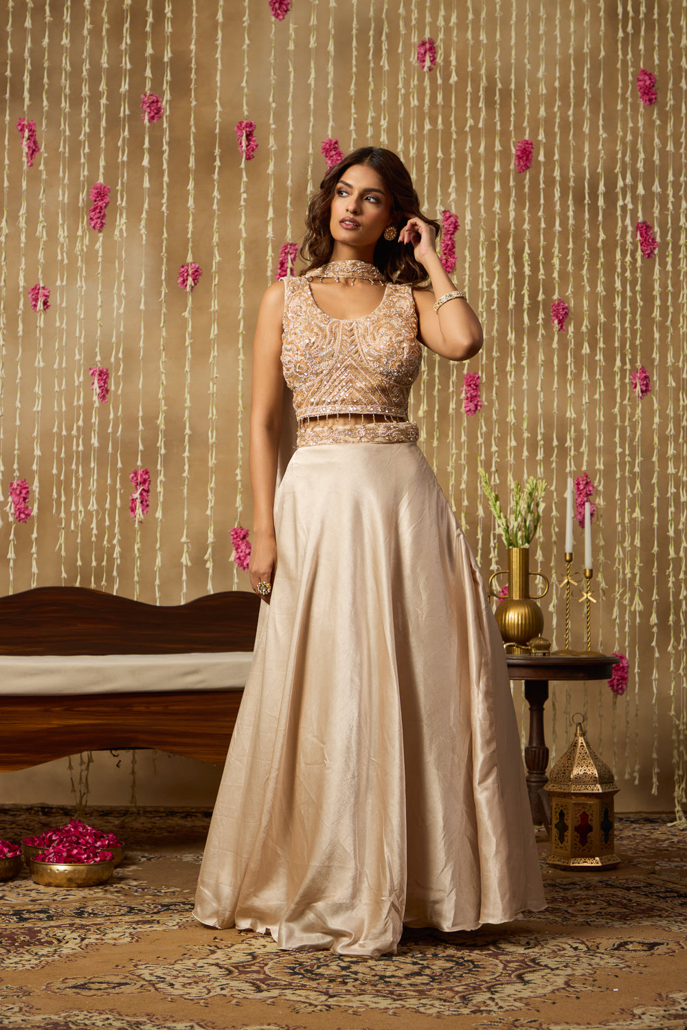 Jhoom Moonlit Ivory Lehenga Set