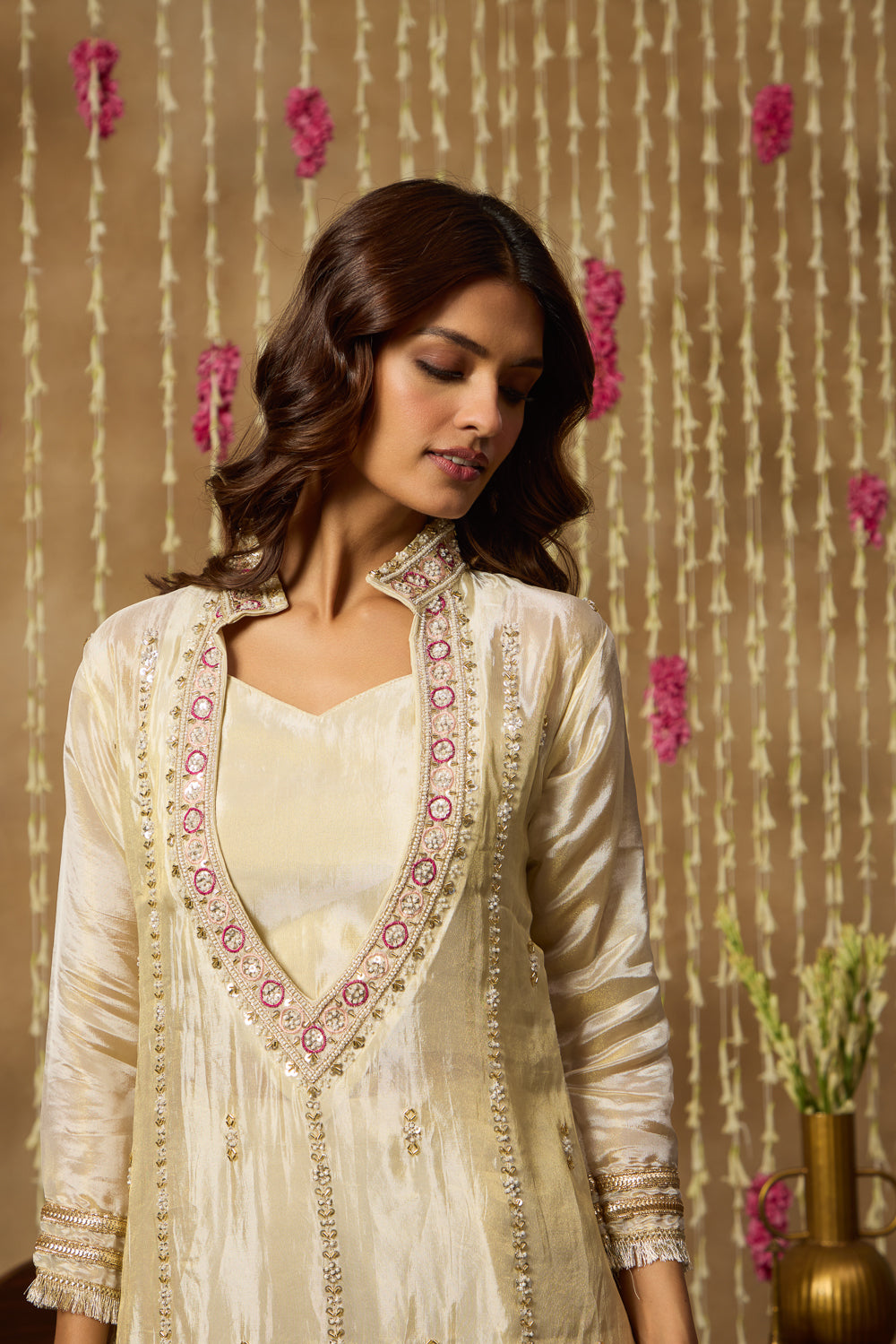 Jhoom Ivory Embroidered Kurta Set