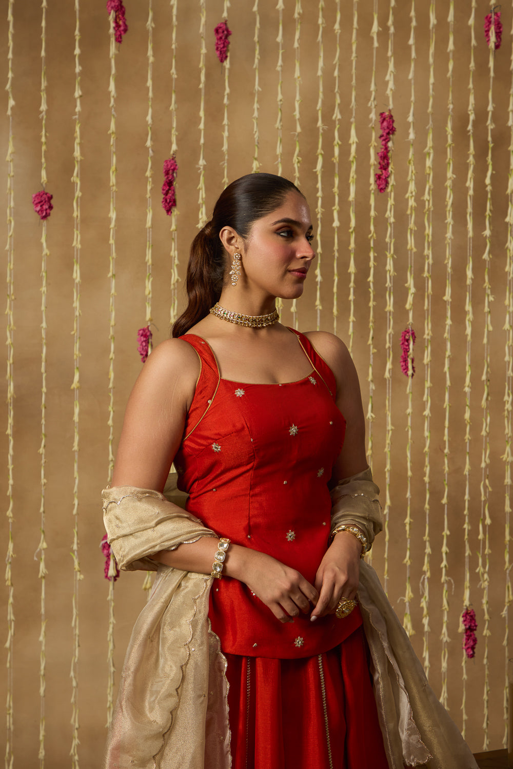 Jhoom Vermilion Jewel Lehenga Set