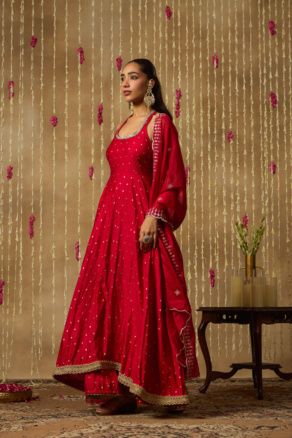 Jhoom Ruby Jewel Anarkali Set