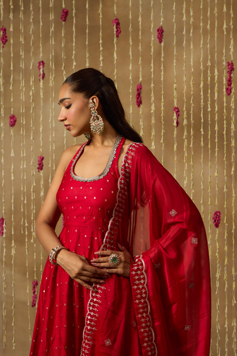 Jhoom Ruby Jewel Anarkali Set