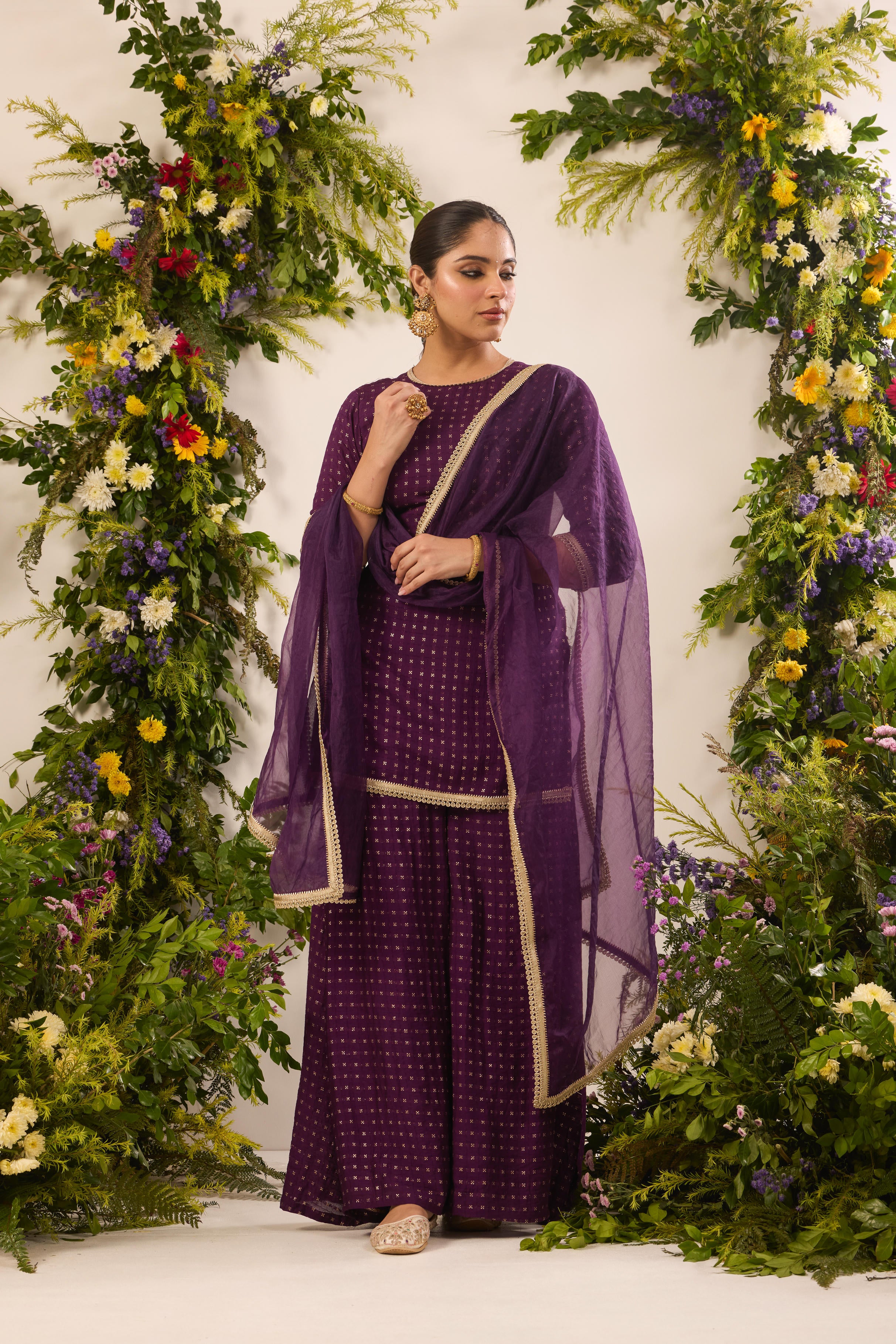Mastaani Peak Purple Kurta Set