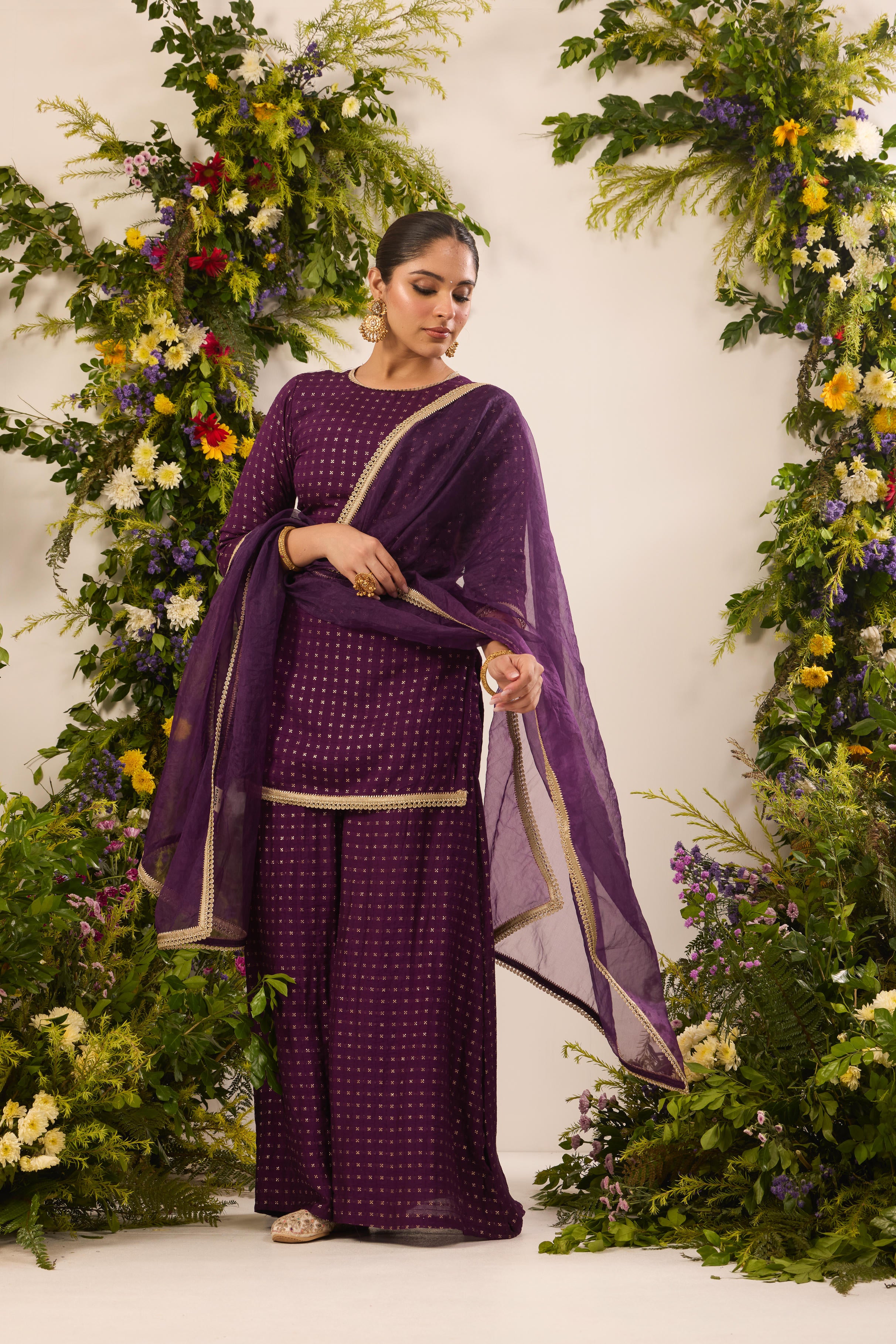 Mastaani Peak Purple Kurta Set