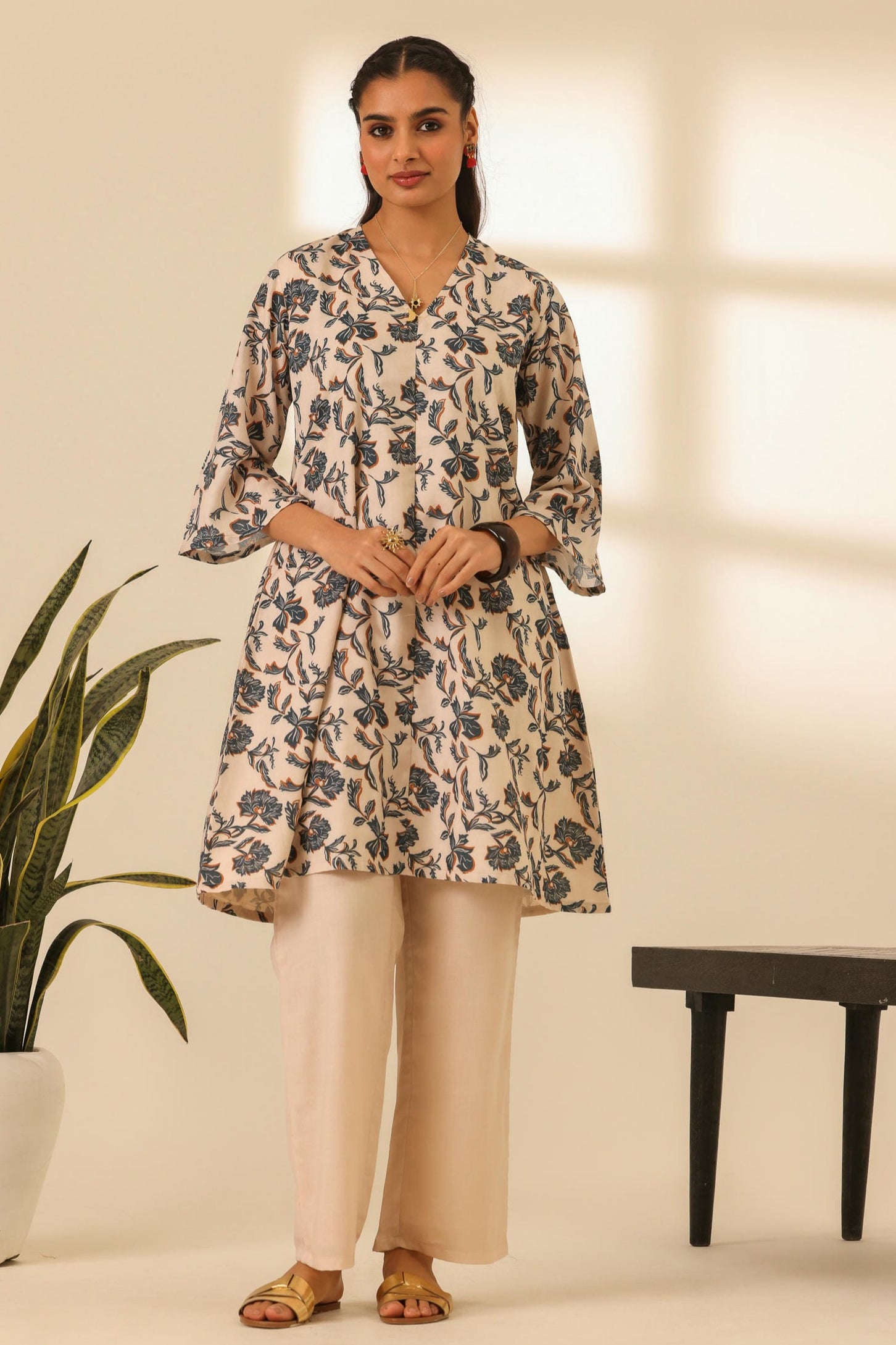 Rangrez Maple Dust A Line Kurta