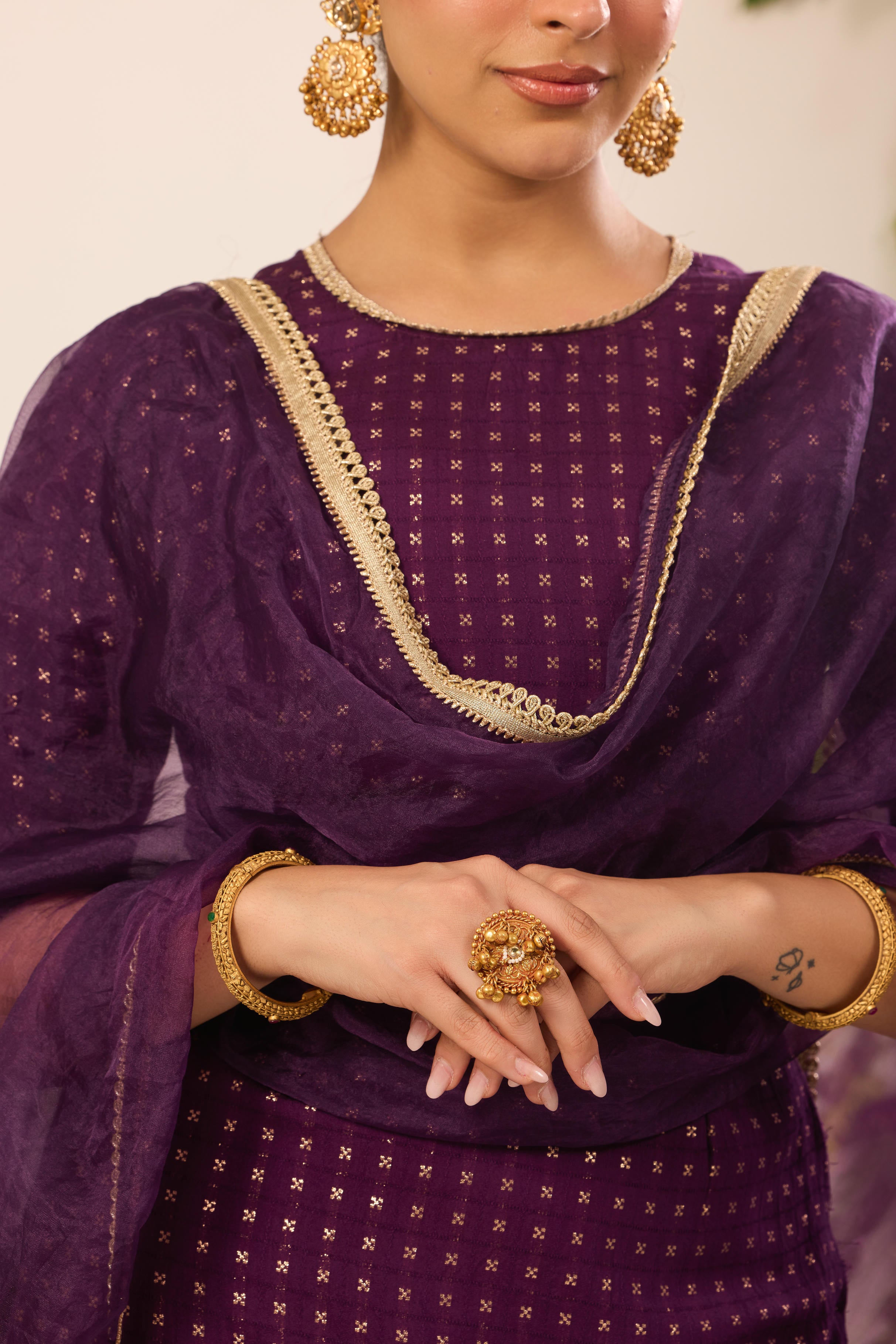Mastaani Peak Purple Kurta Set