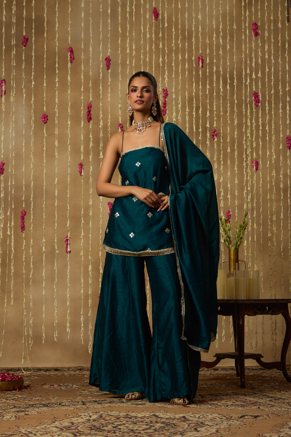 Jhoom Emerald Mirror Kurta Set