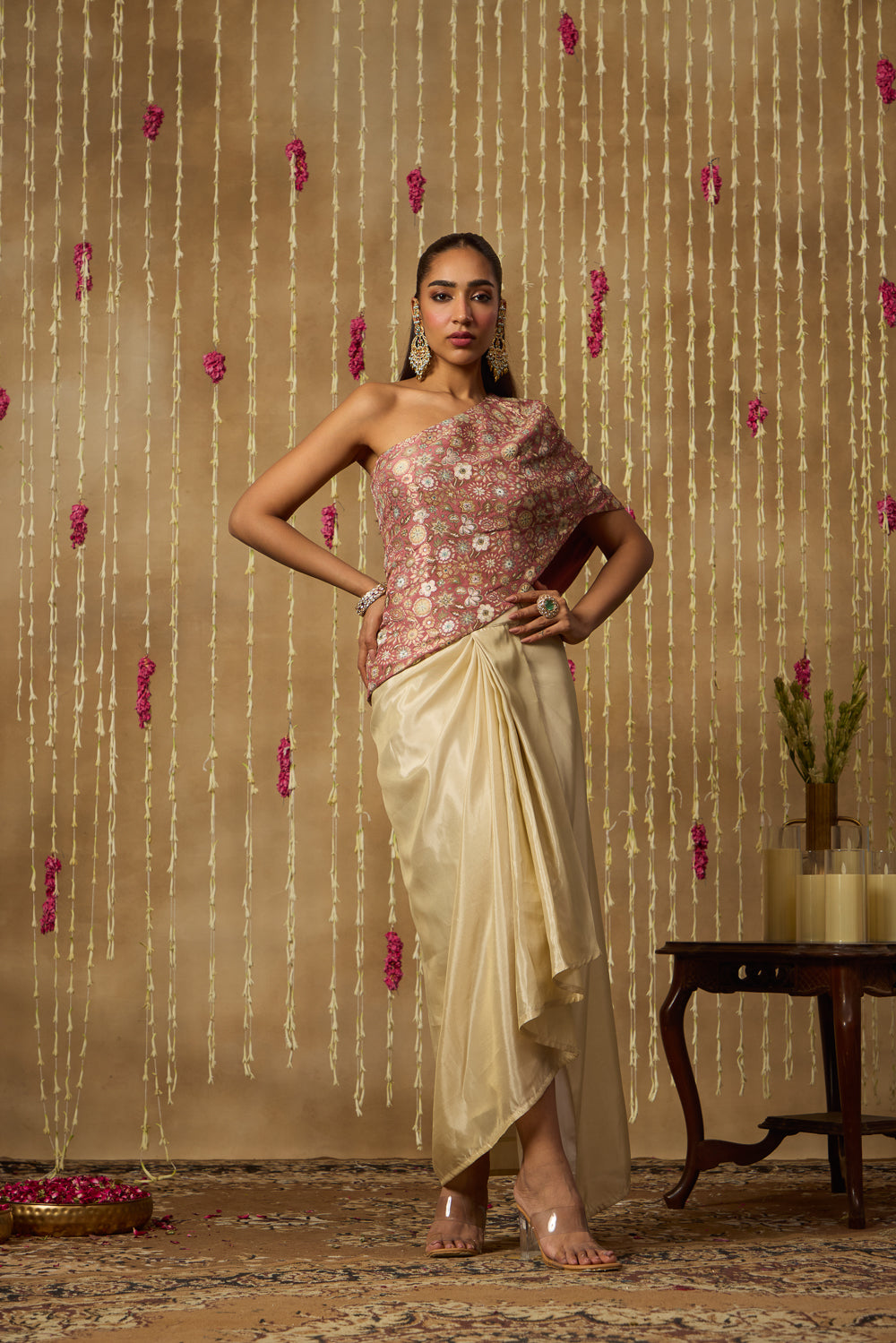 Jhoom Vintage Rose Drape Set