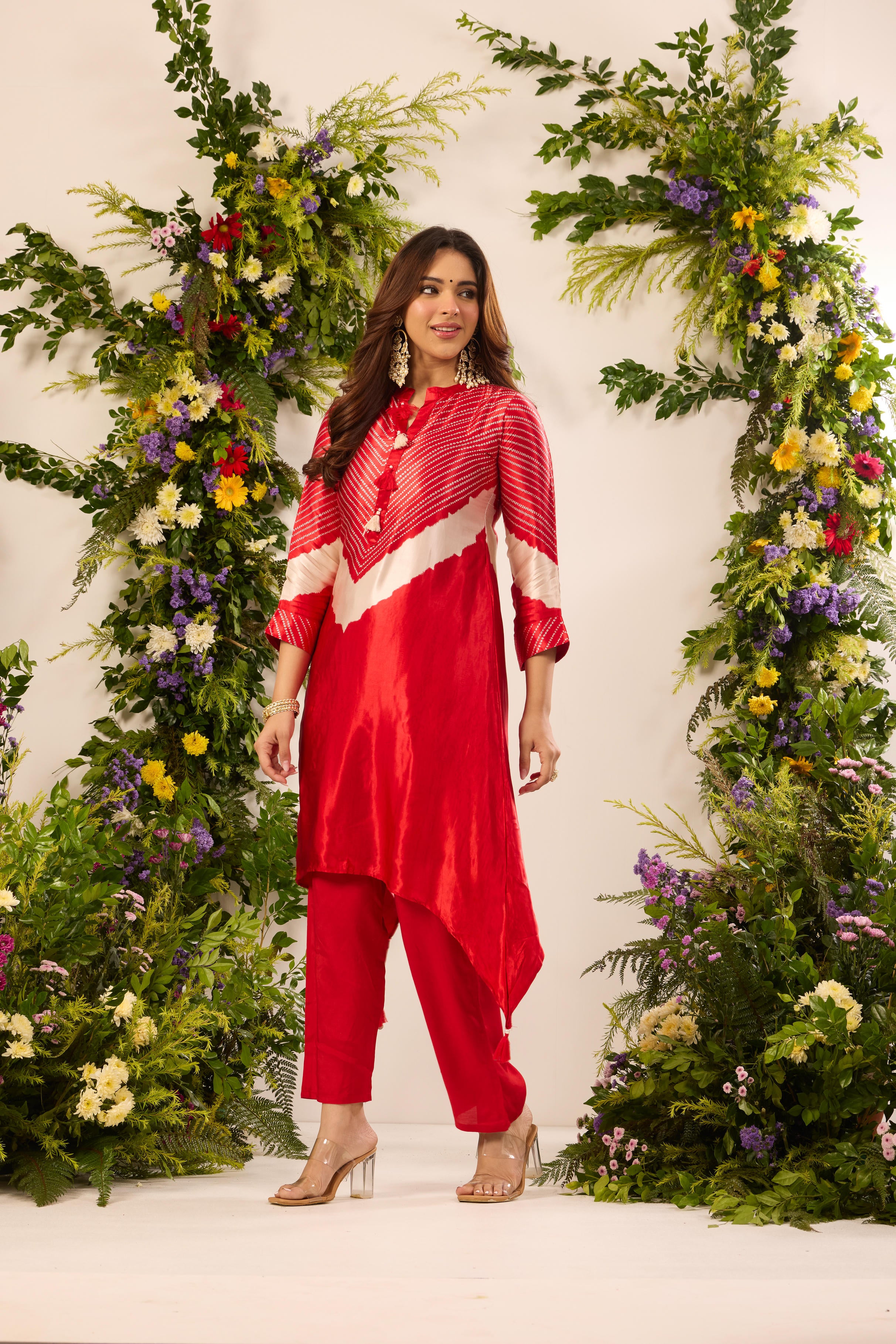 Mastaani Red Horizon Kurta Set