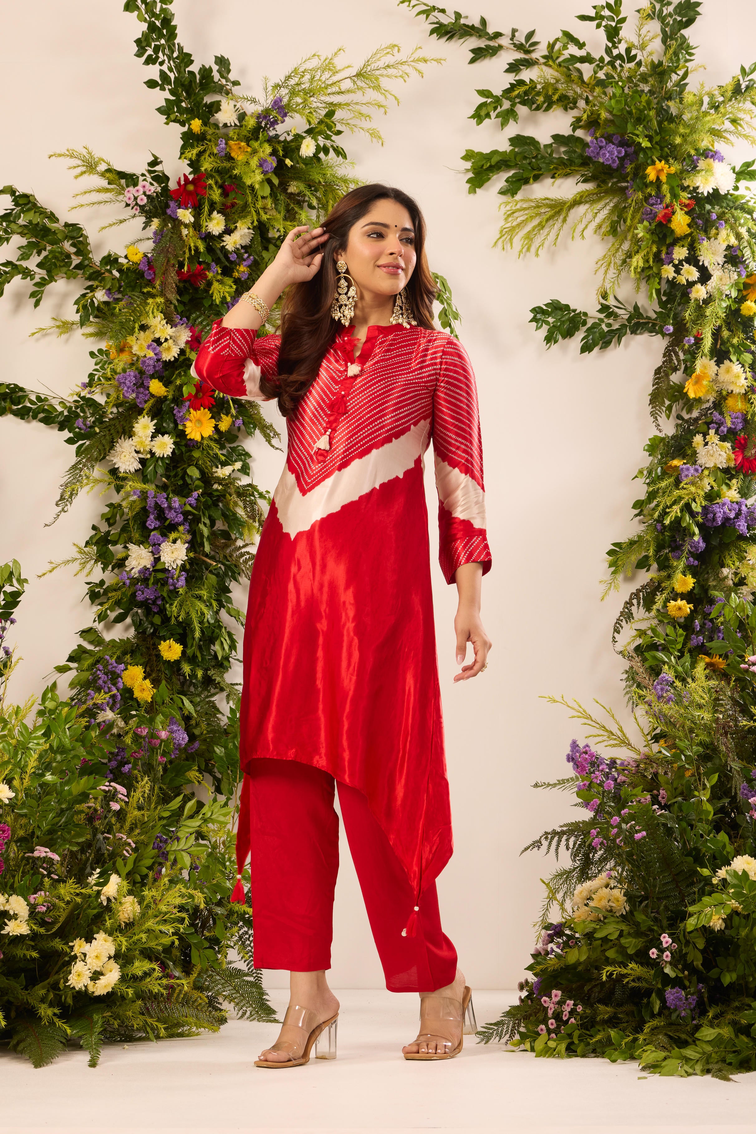 Mastaani Red Horizon Kurta Set