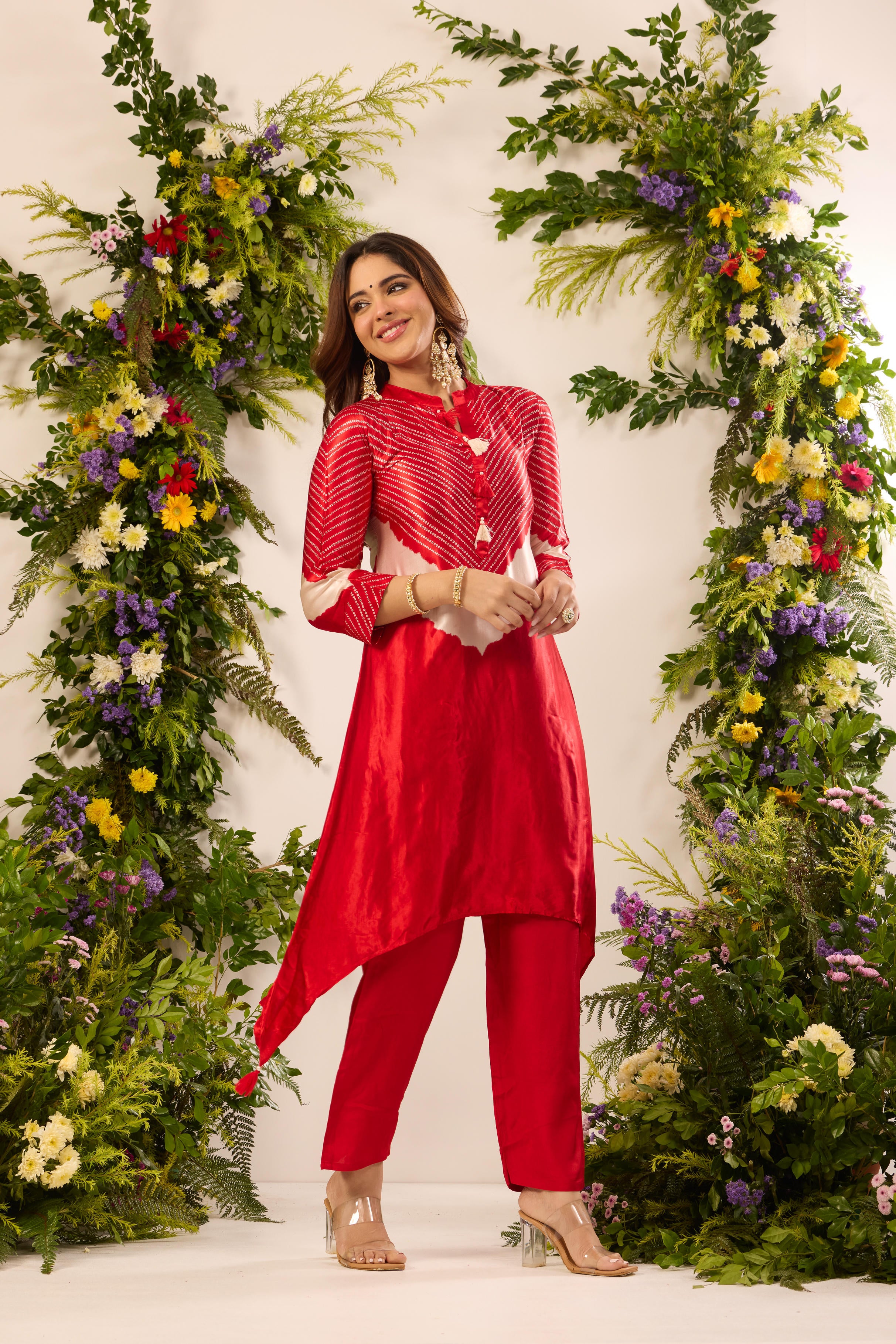 Mastaani Red Horizon Kurta Set