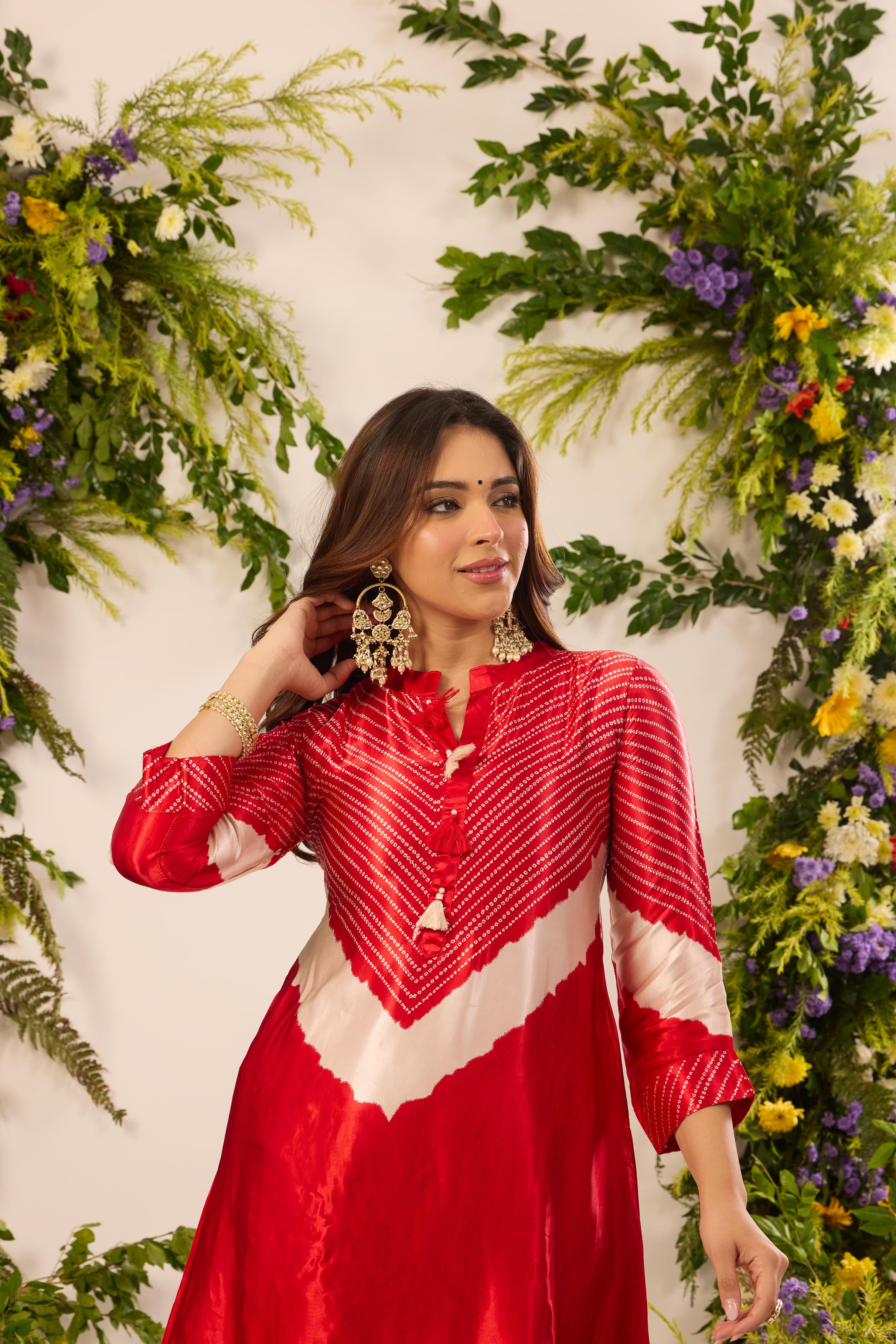 Mastaani Red Horizon Kurta Set