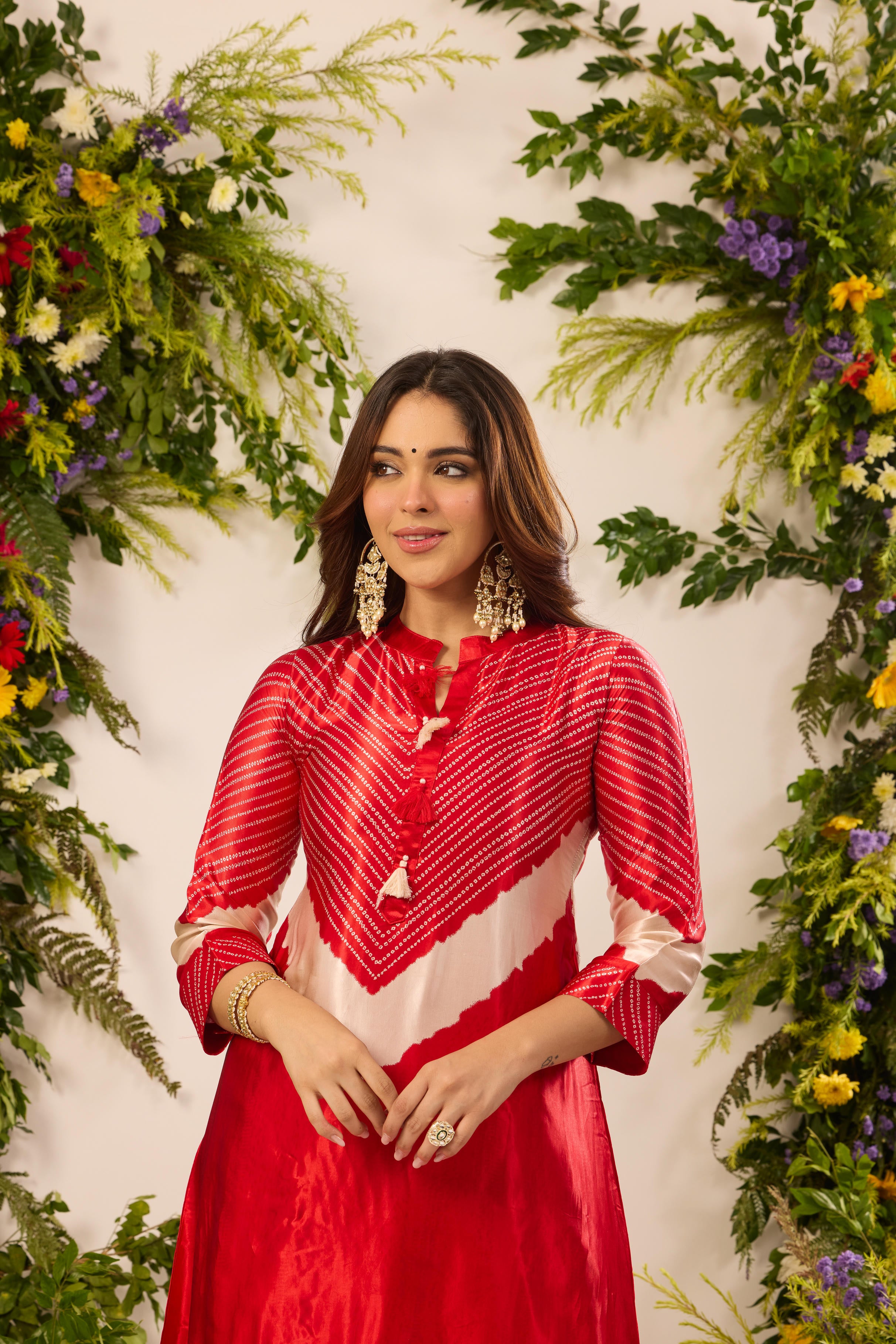 Mastaani Red Horizon Kurta Set