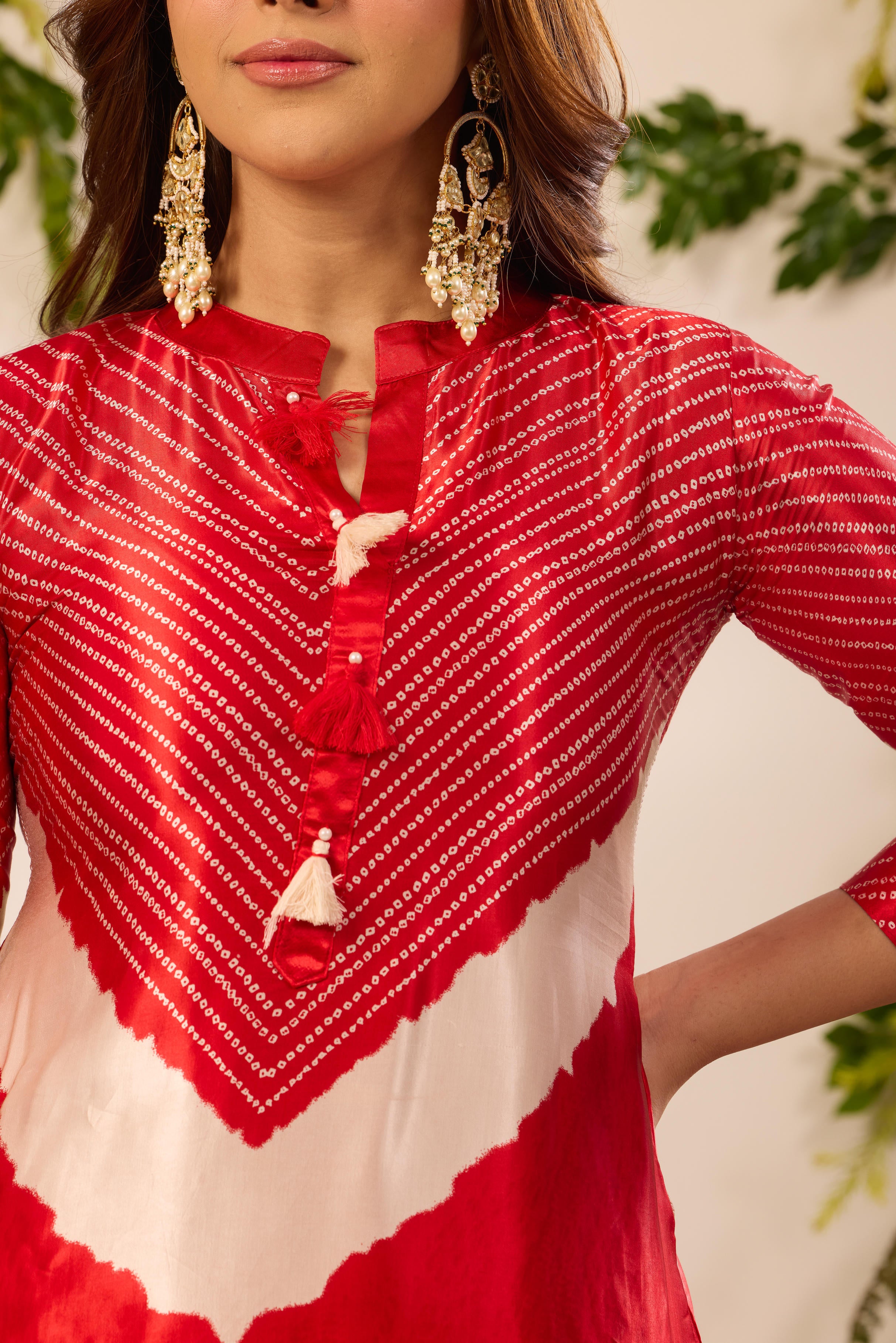 Mastaani Red Horizon Kurta Set