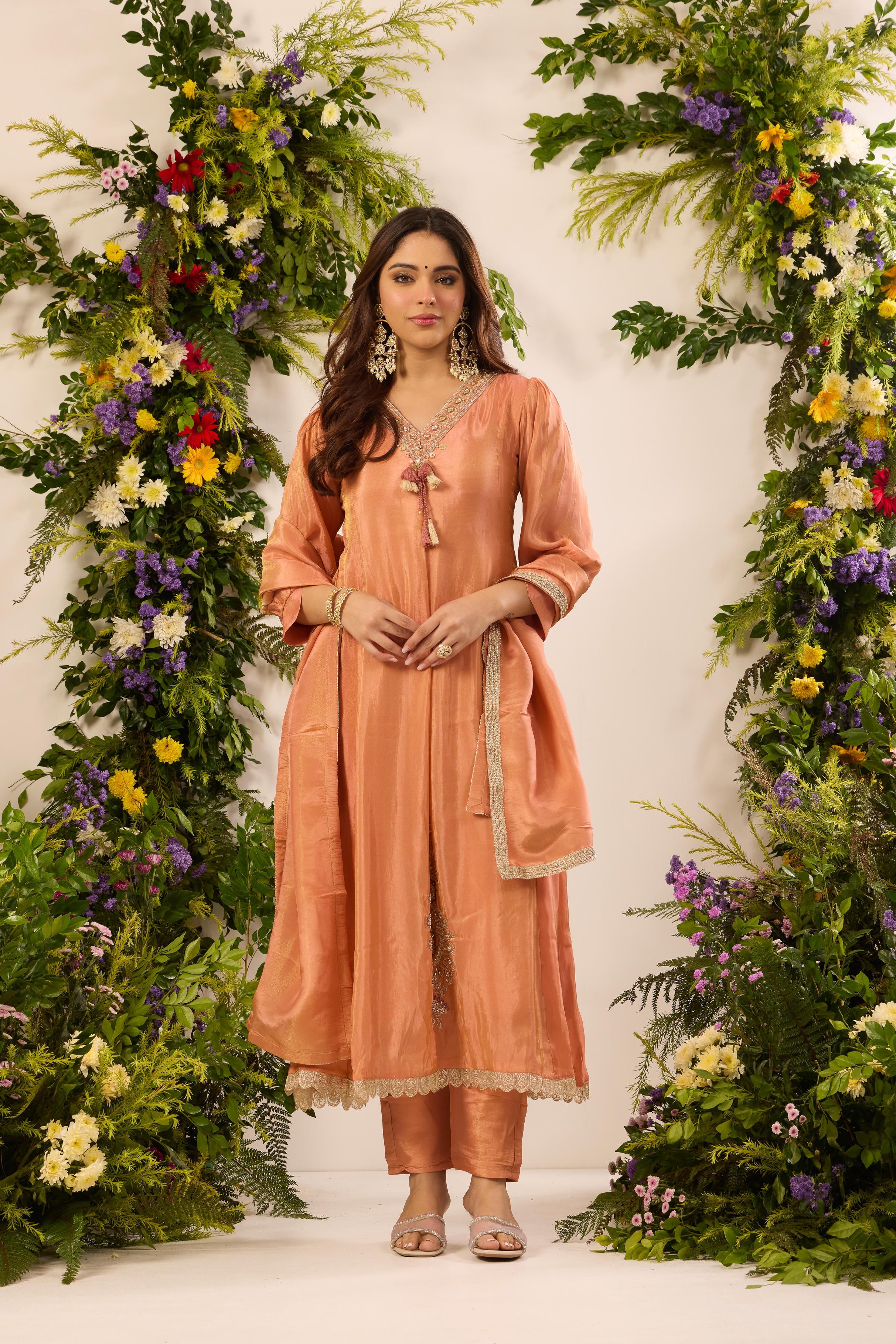 Mastaani Saffron Aura Anarkali Set
