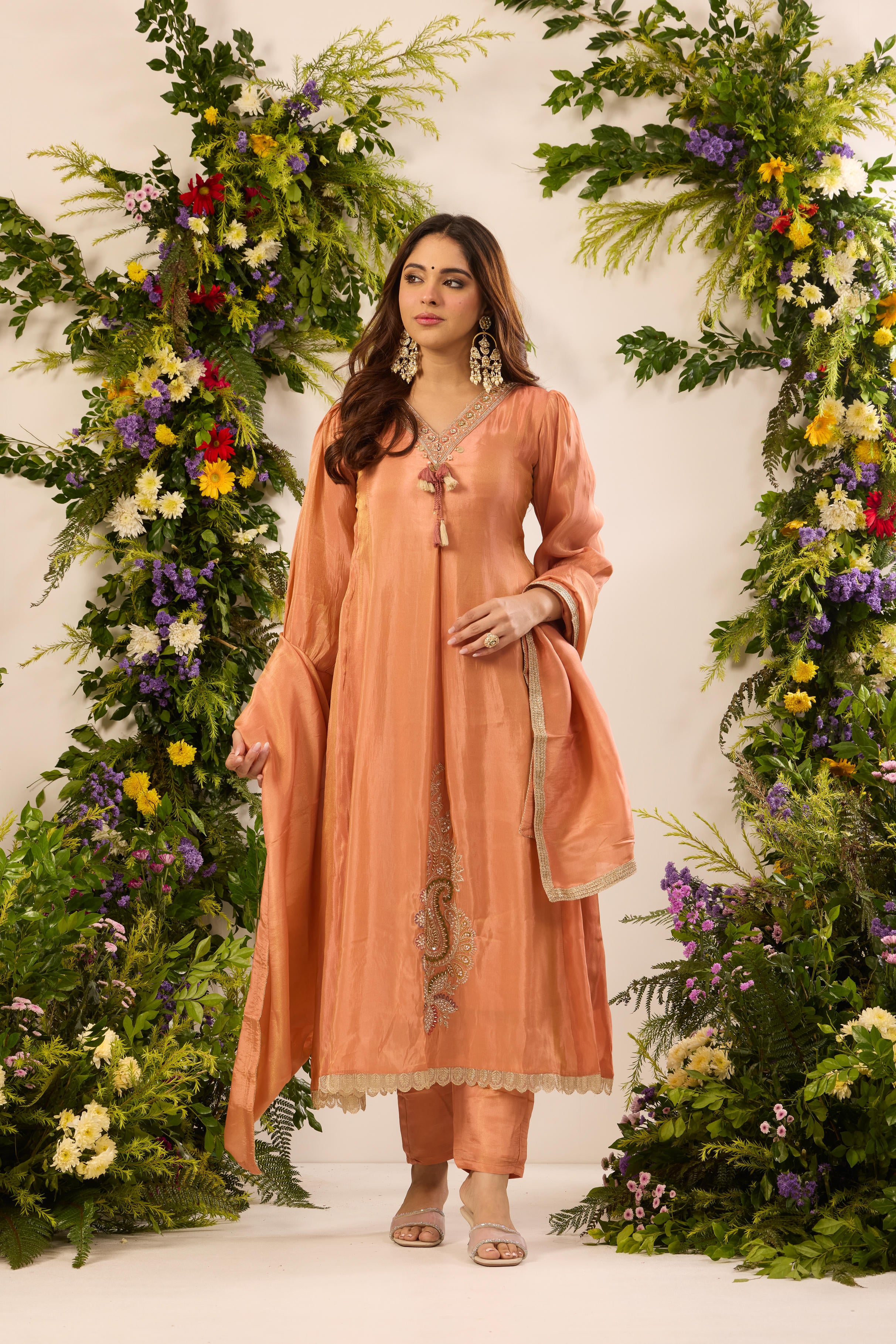 Mastaani Saffron Aura Anarkali Set
