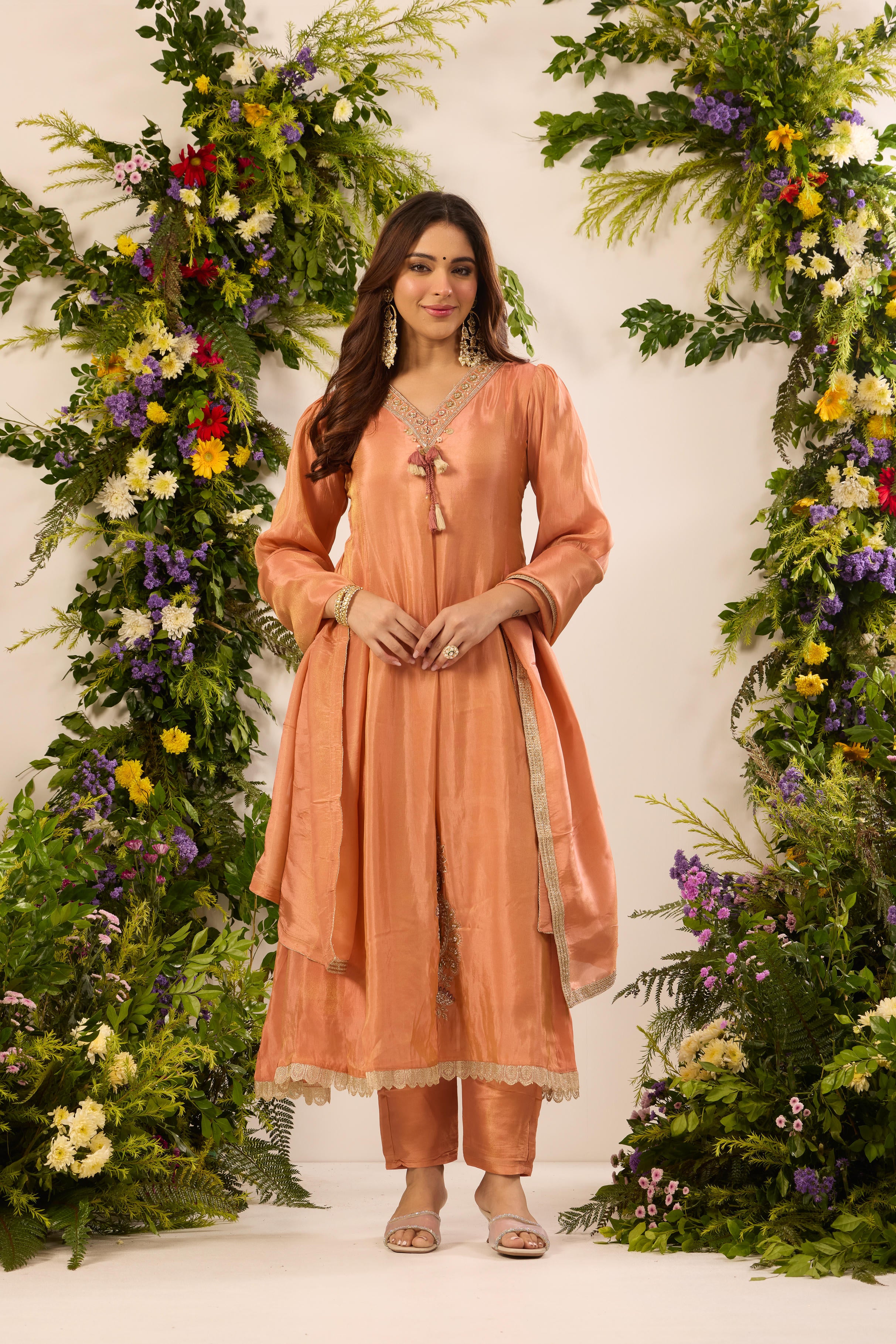 Mastaani Saffron Aura Anarkali Set