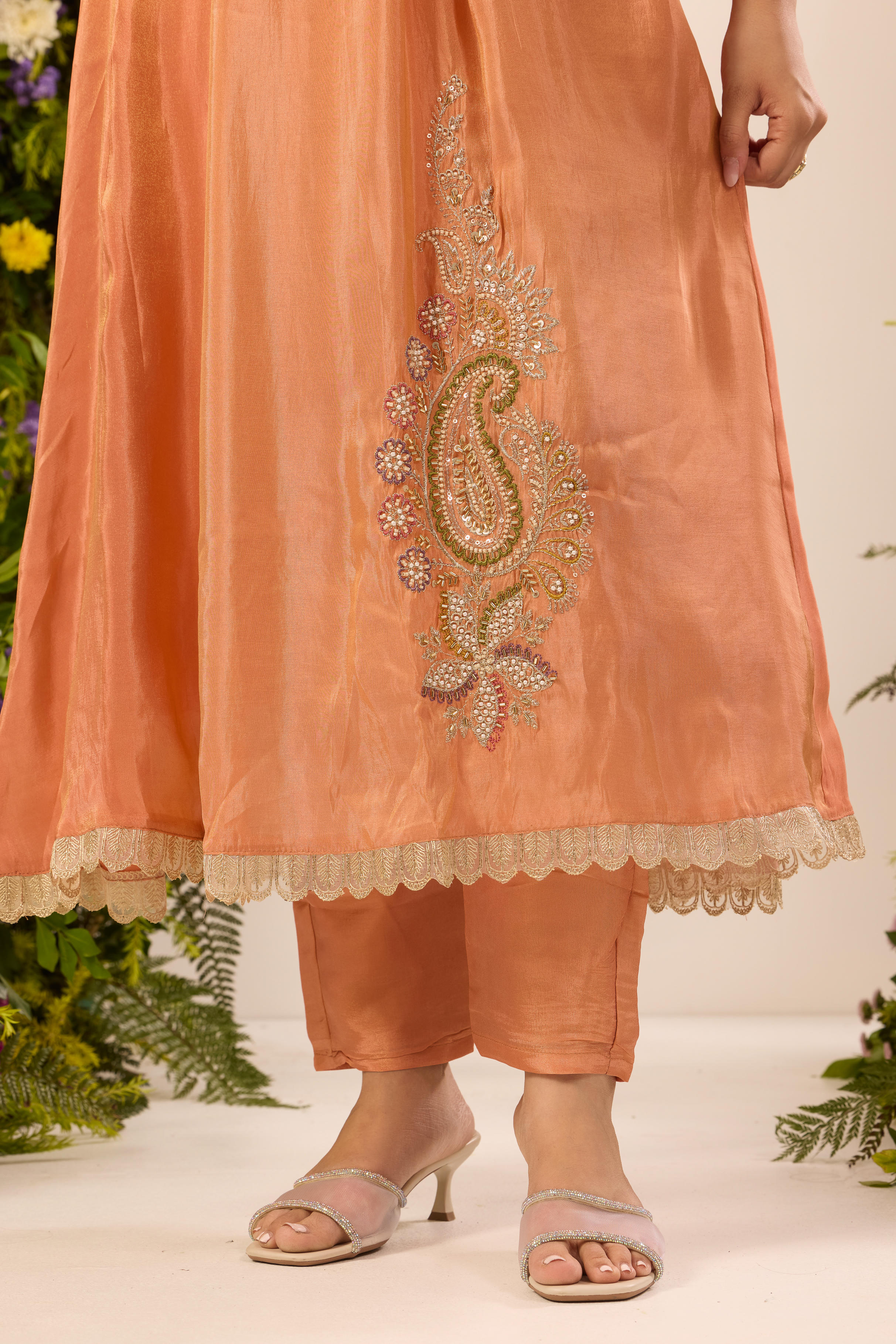 Mastaani Saffron Aura Anarkali Set
