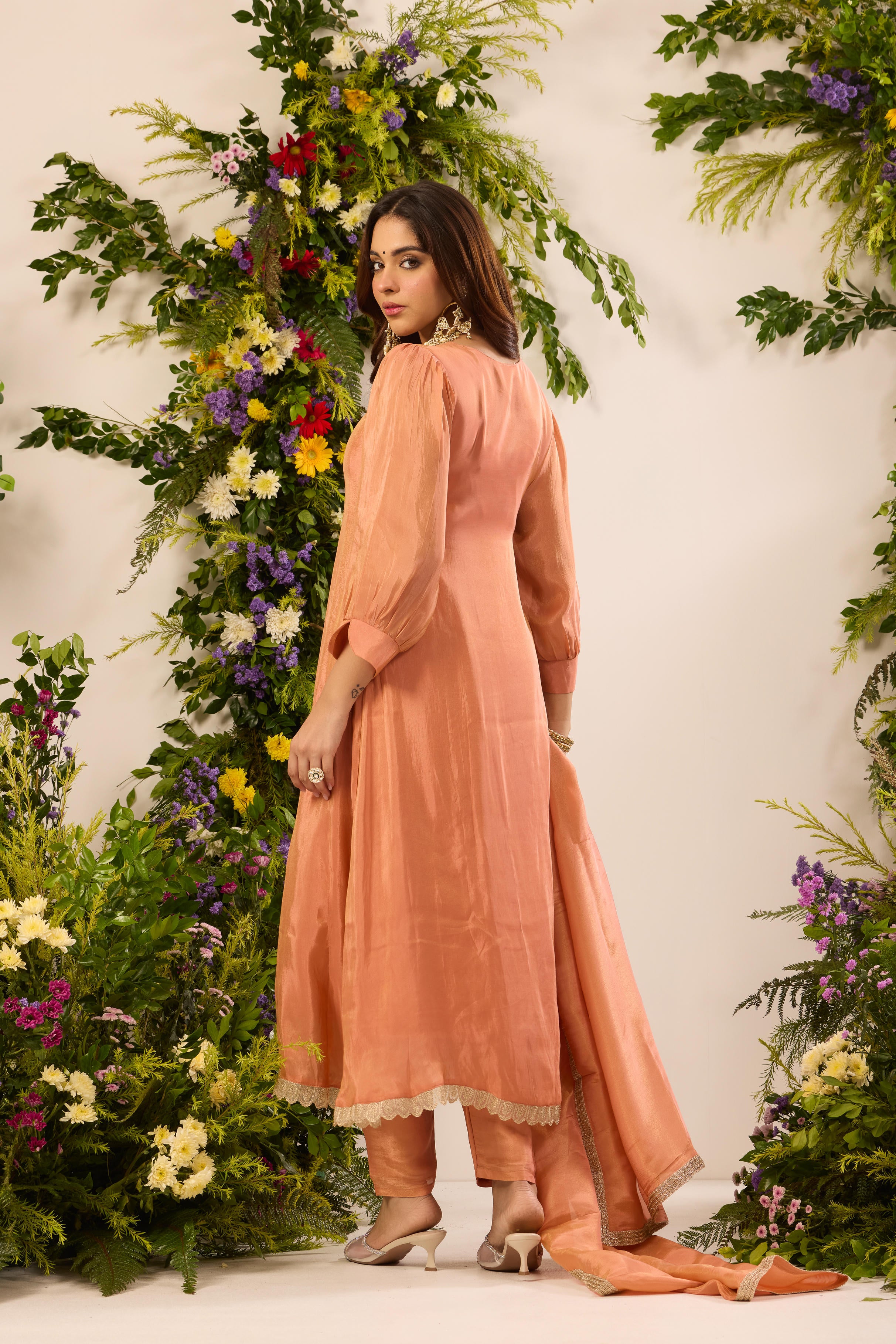 Mastaani Saffron Aura Anarkali Set