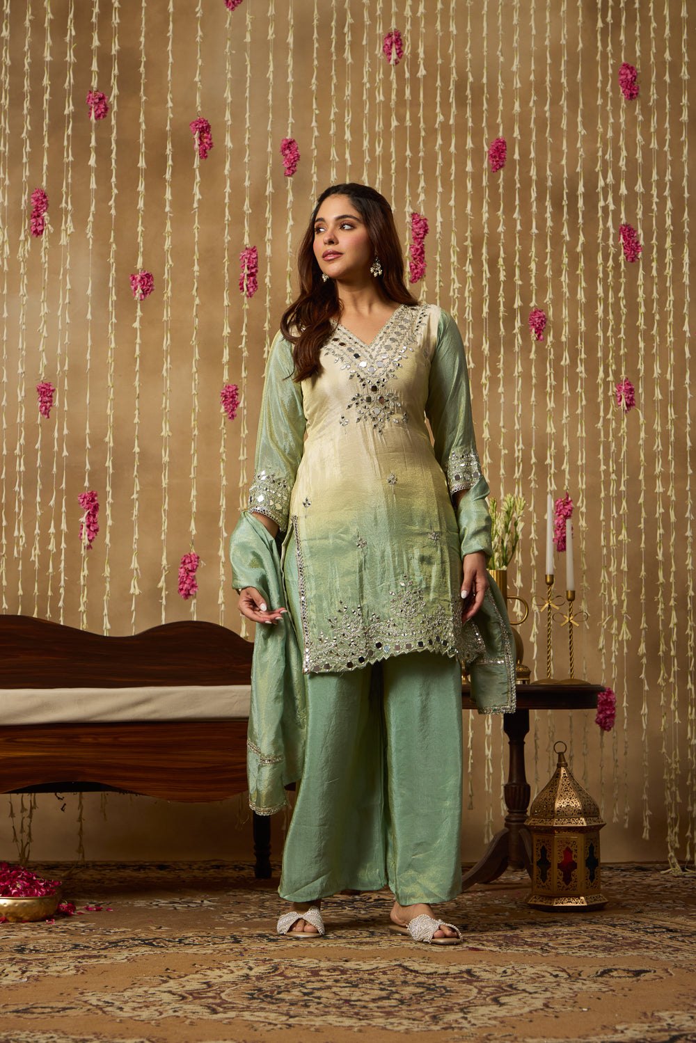 Jhoom Ombre Mirror Kurta Set