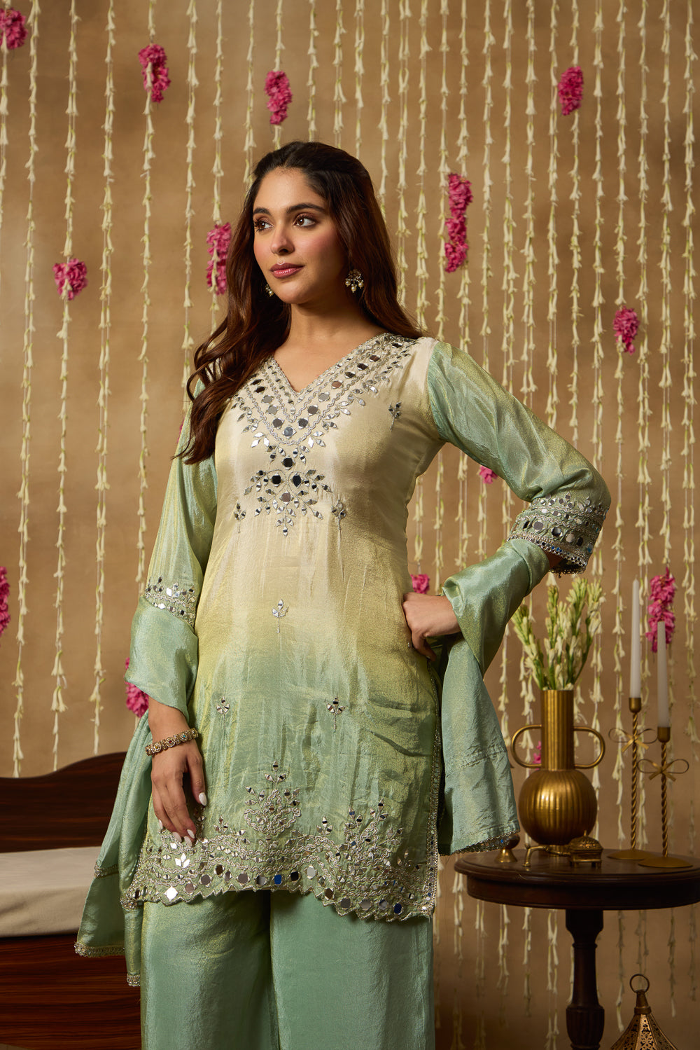 Jhoom Ombre Mirror Kurta Set