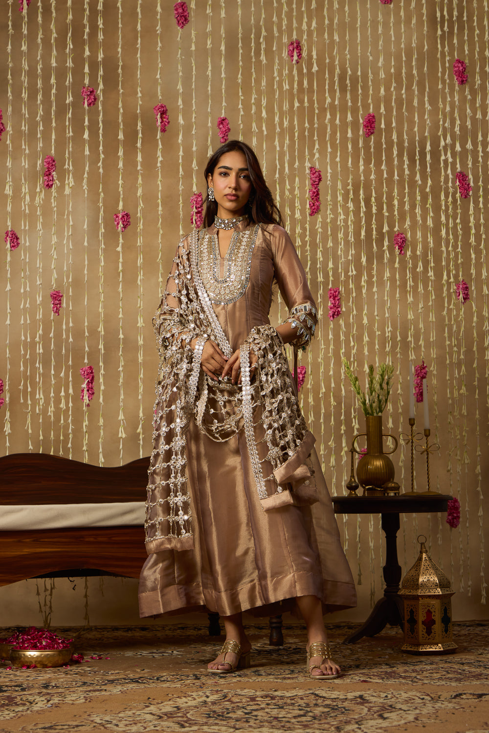 Jhoom Shimmer Mirror Anarkali Set