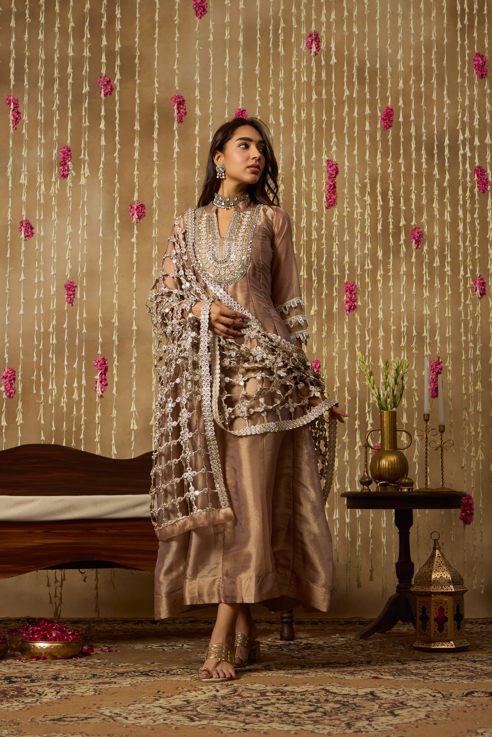 Jhoom Shimmer Mirror Anarkali Set