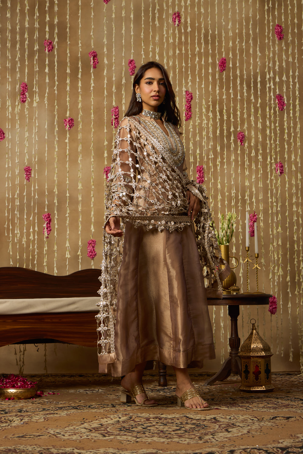 Jhoom Shimmer Mirror Anarkali Set